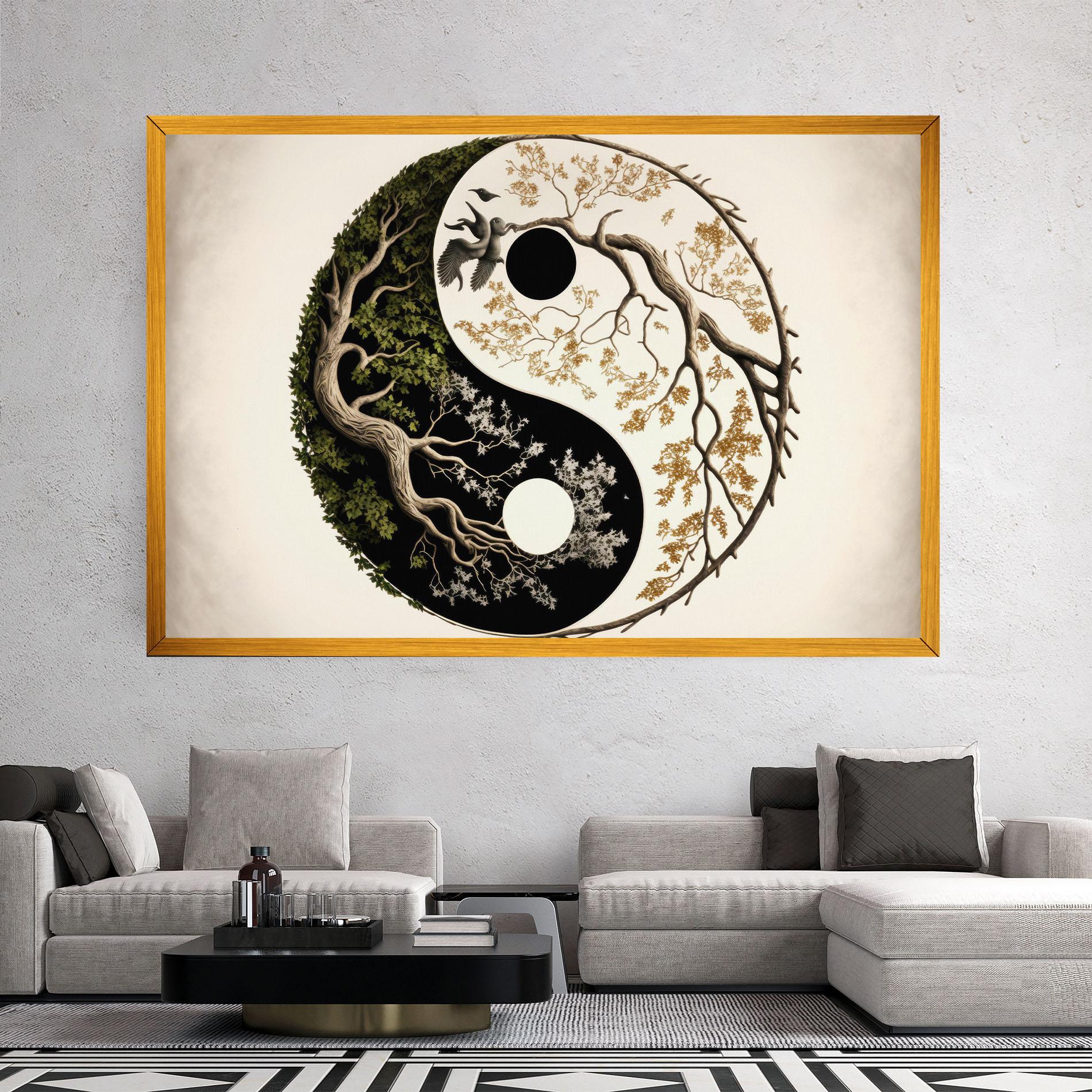 Vászonkép Tree Yinyang mockup 2