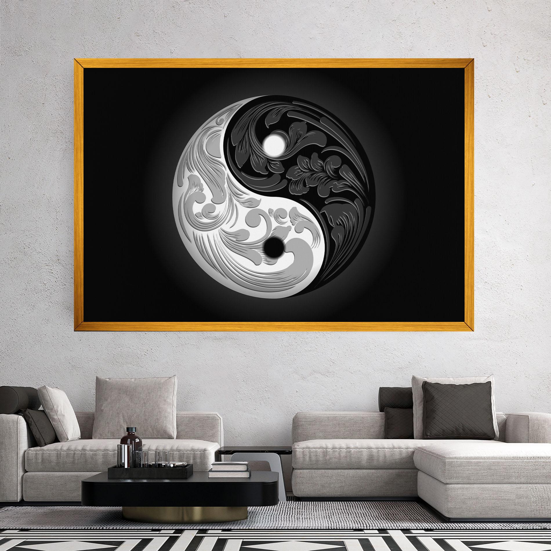 Vászonkép Yinyang Grey mockup 2