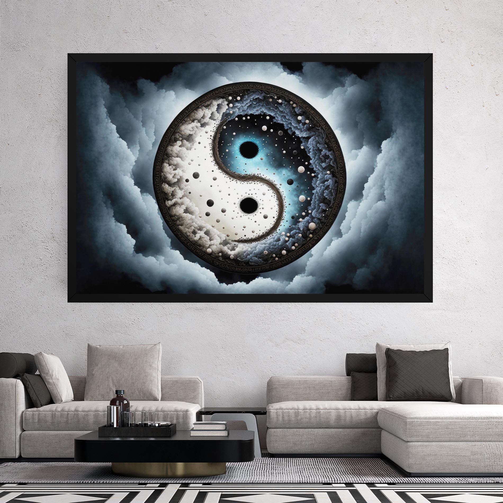 Black Blue Yinyang mockup 2