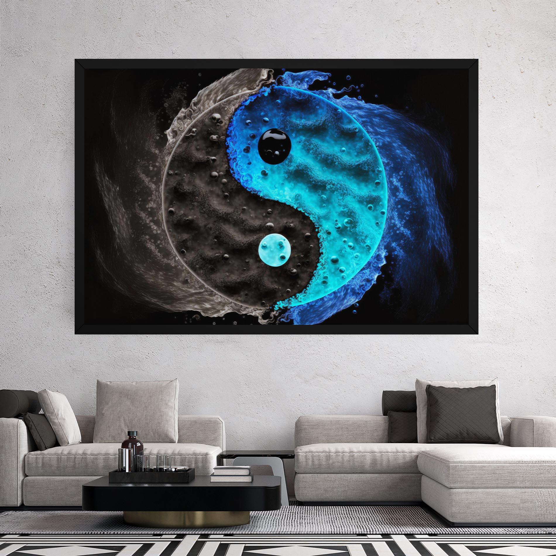 Vászonkép Blue Water Yinyang mockup 2