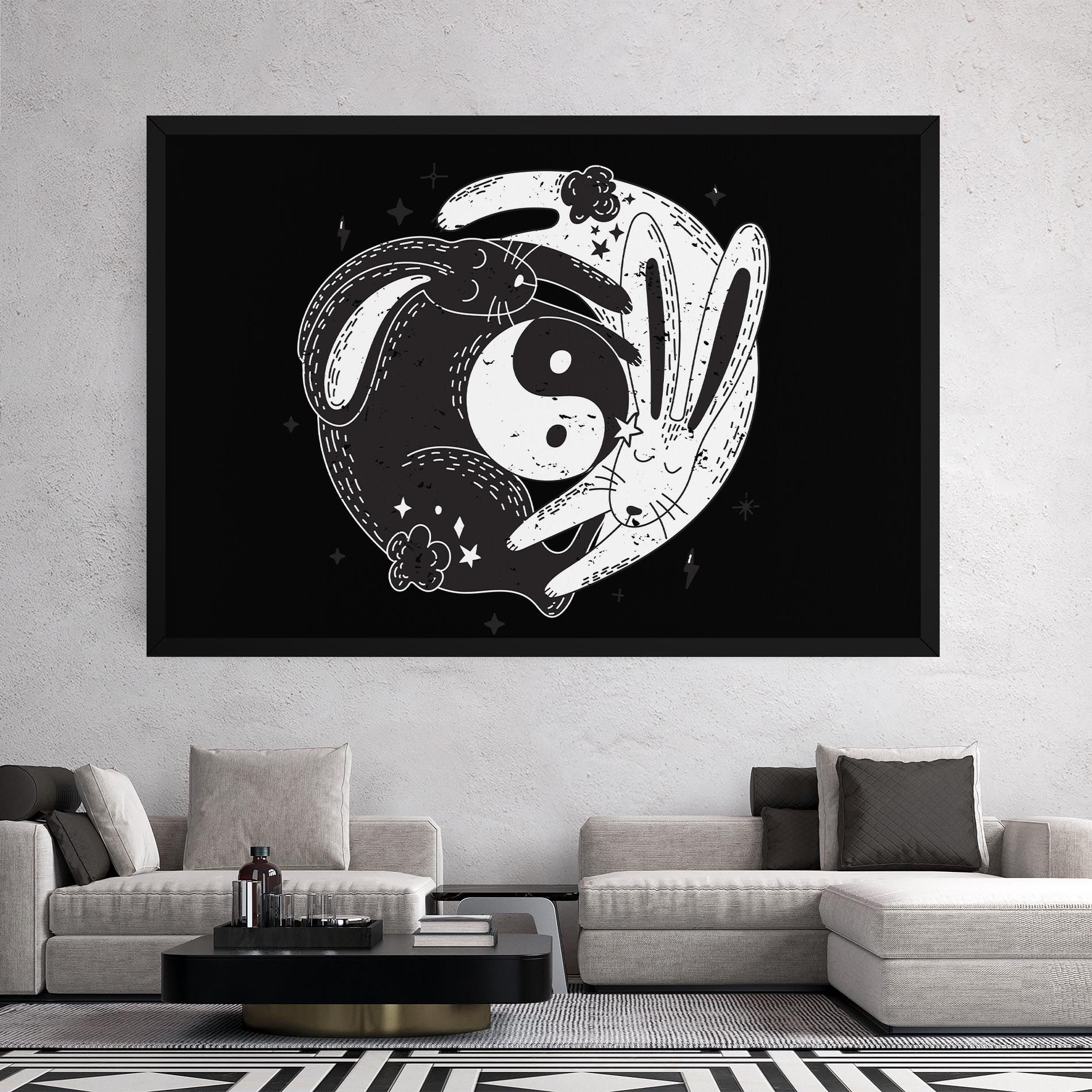 Bunny Yinyang mockup 2