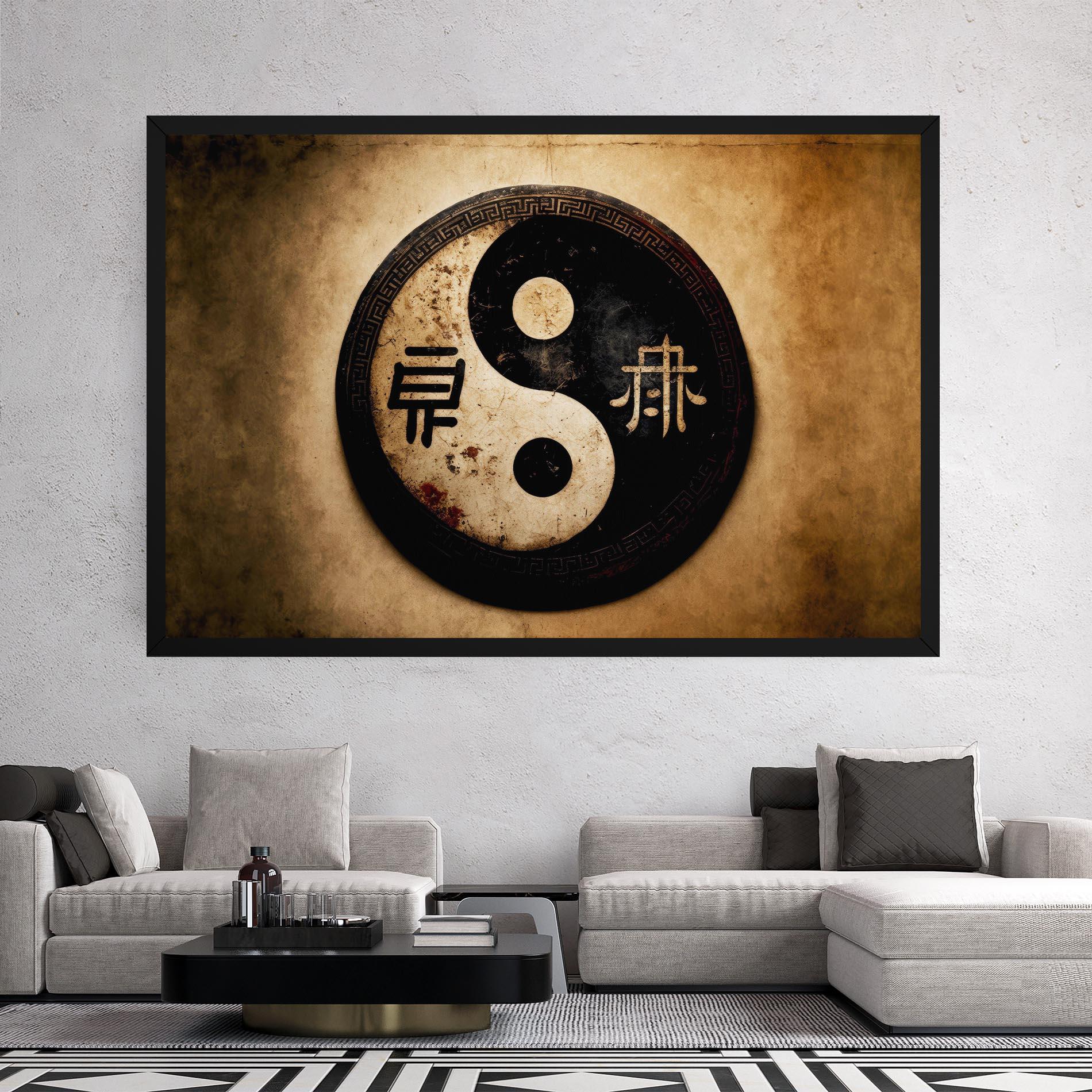 Vászonkép Chinese Yinyang mockup 2