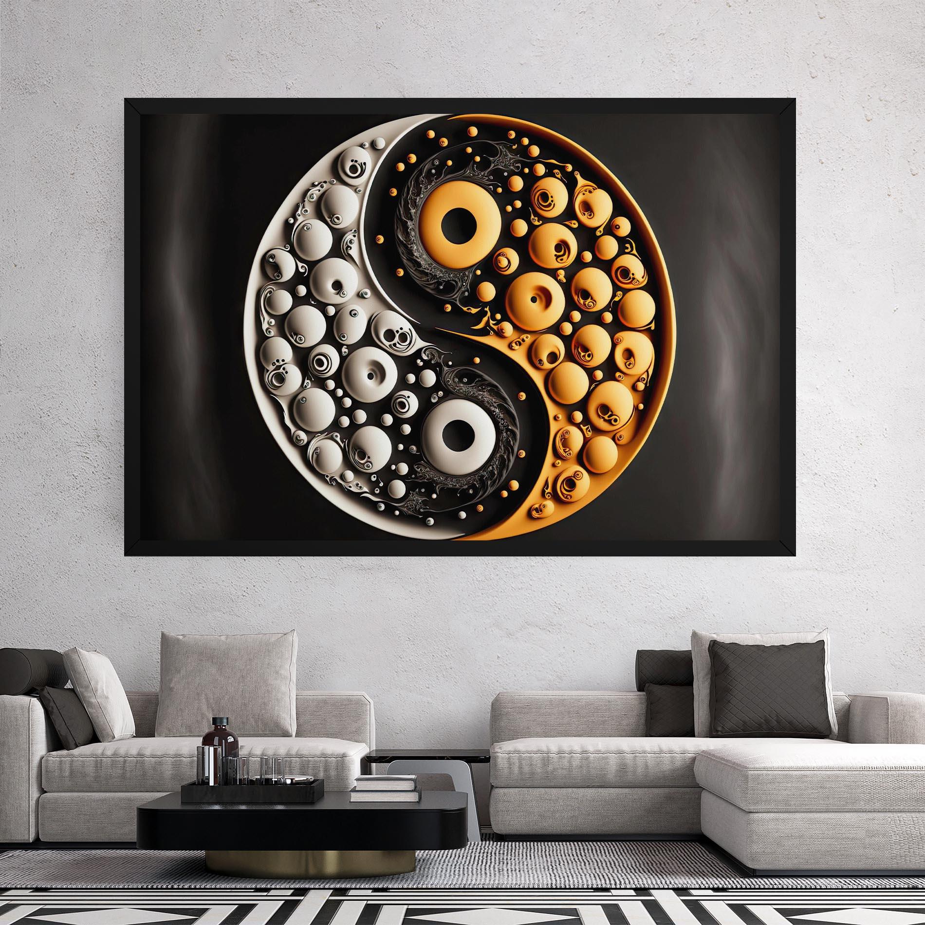 Vászonkép Cream Balls Yinyang mockup 2