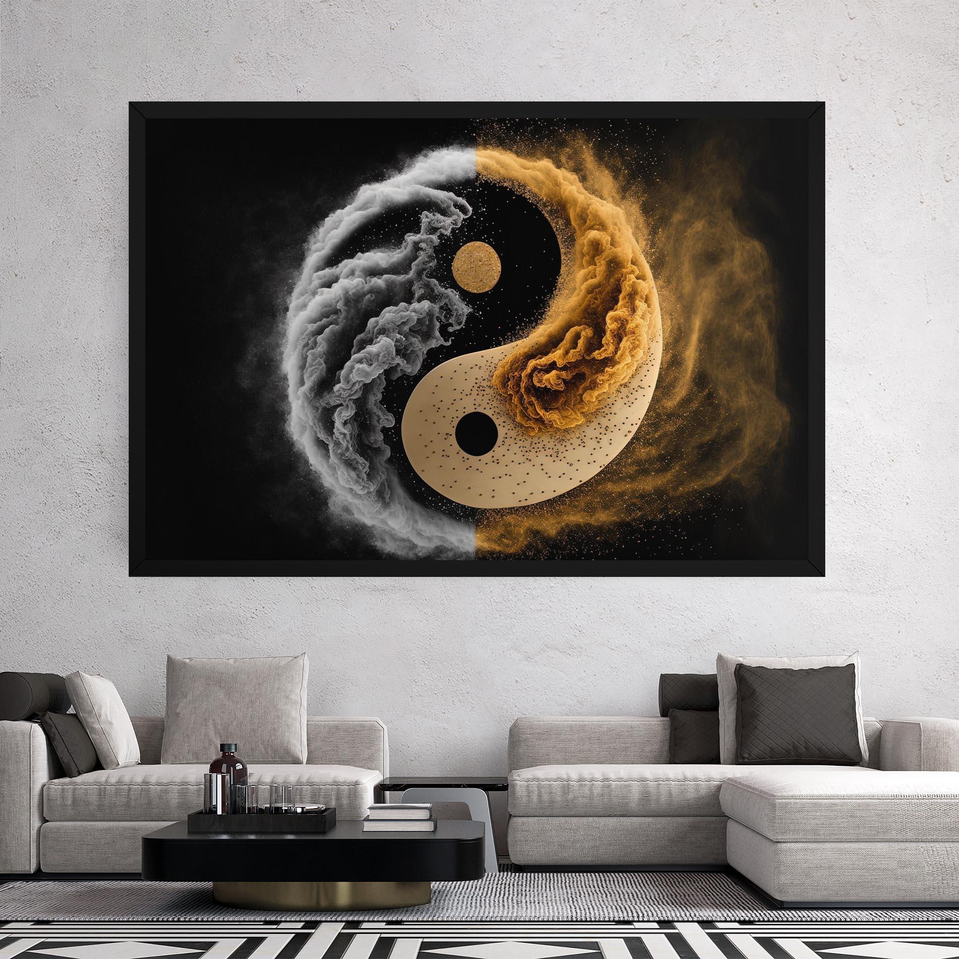 Vászonkép Cream Smoke Yinyang mockup 2