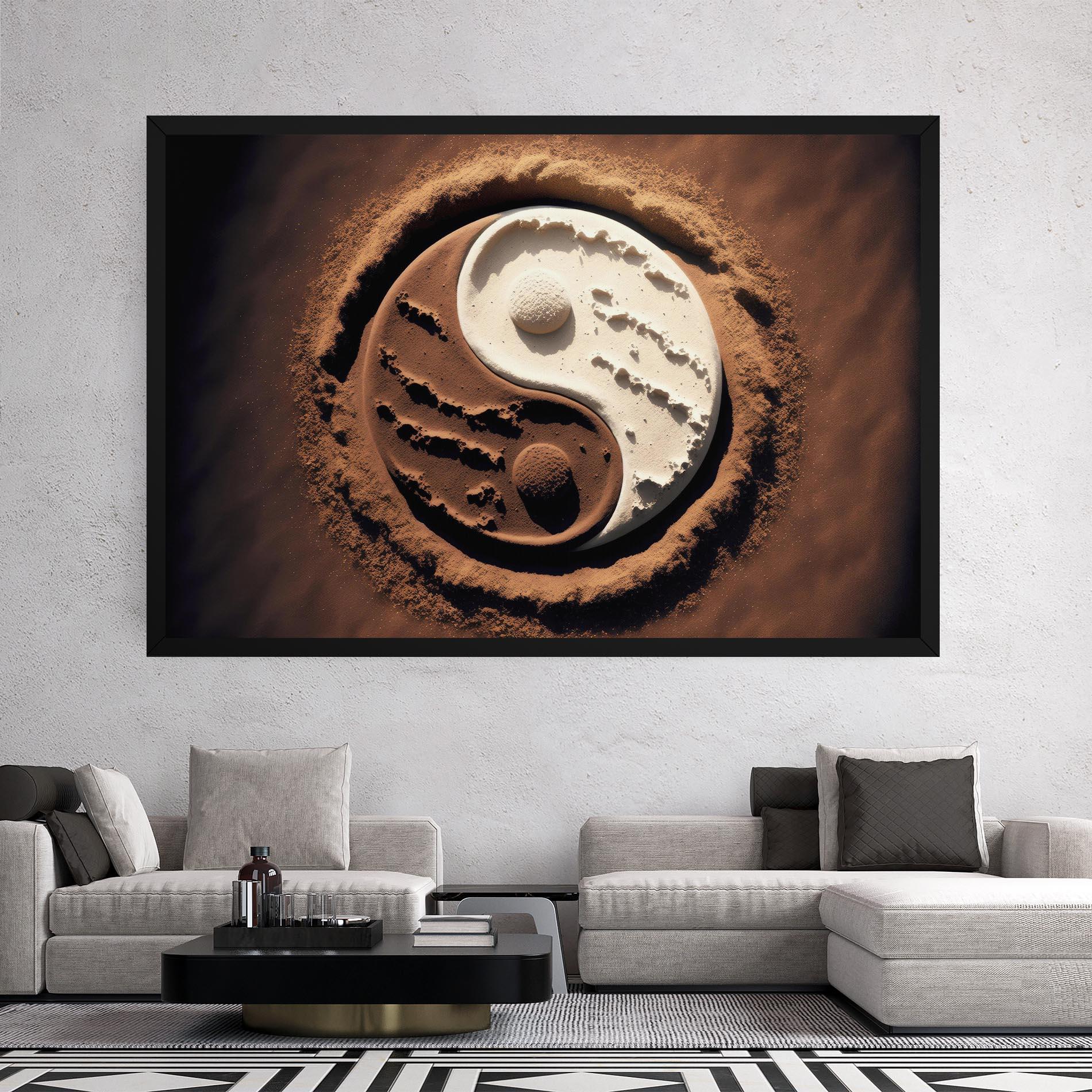 Vászonkép Earth Yinyang mockup 2