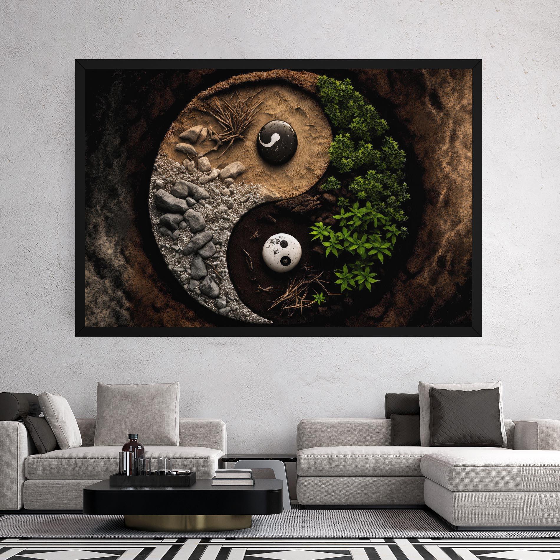 Vászonkép Nature Yinyang mockup 2