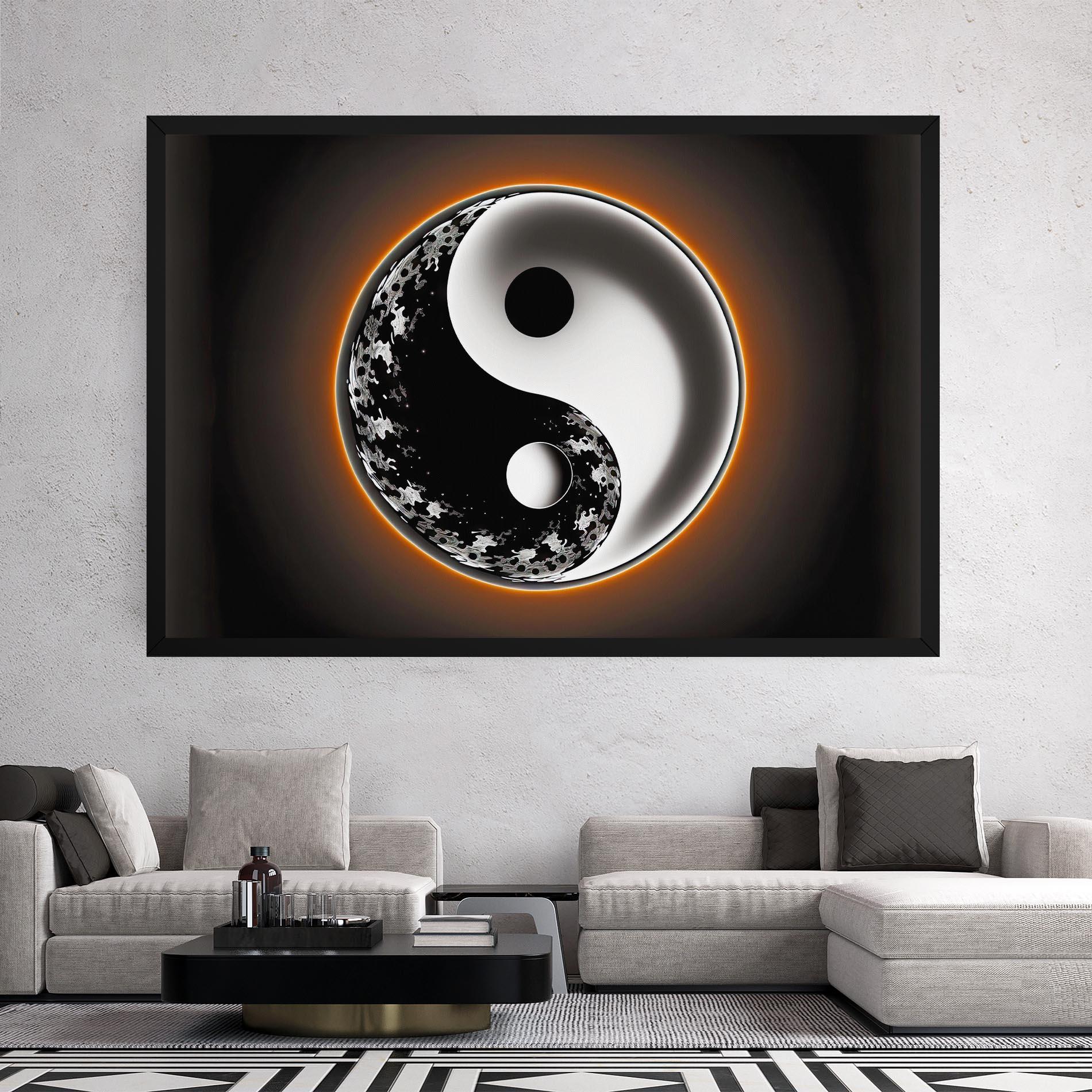Vászonkép Purple Light Yinyang mockup 2