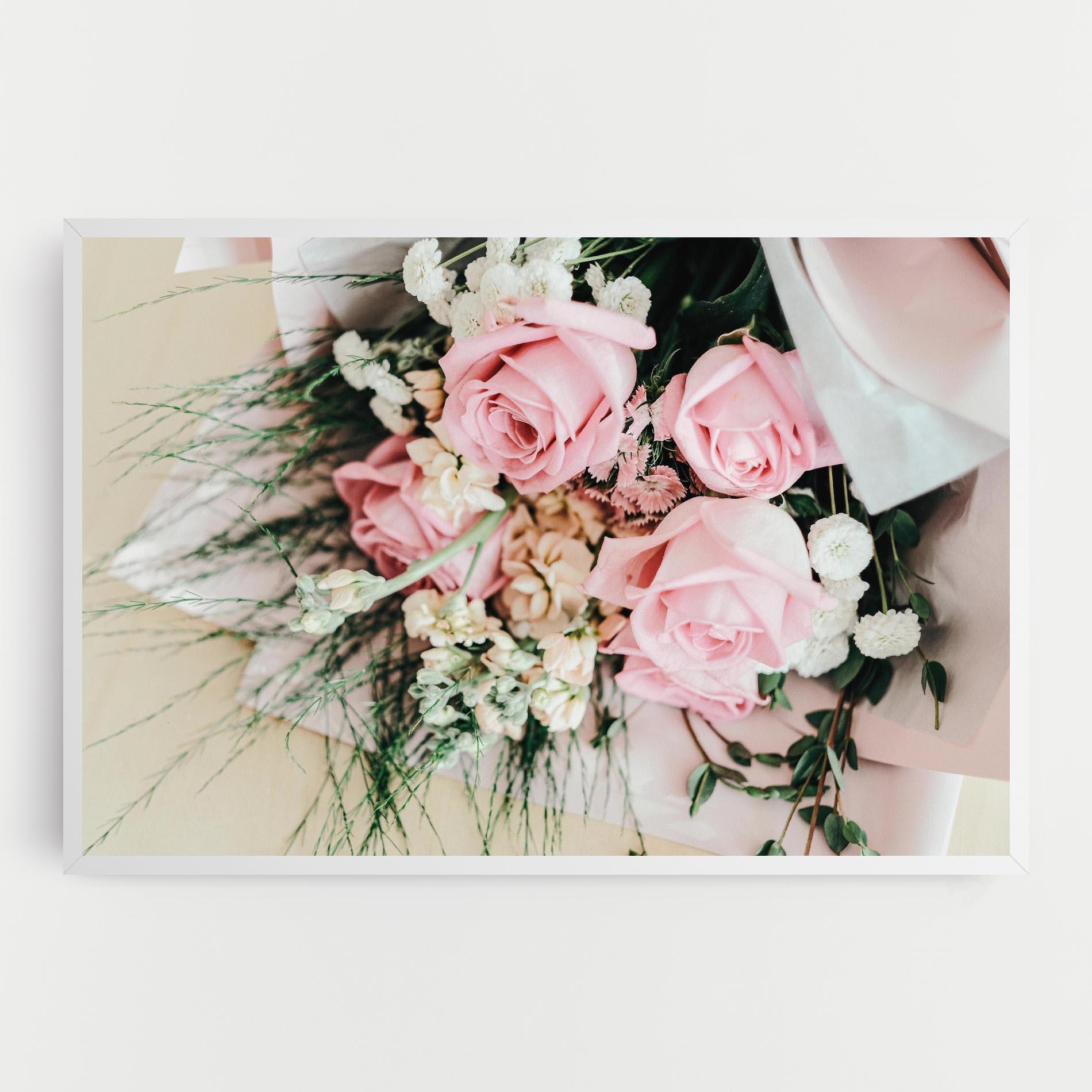 Vászonkép Baby Pink Bouquet mockup 0