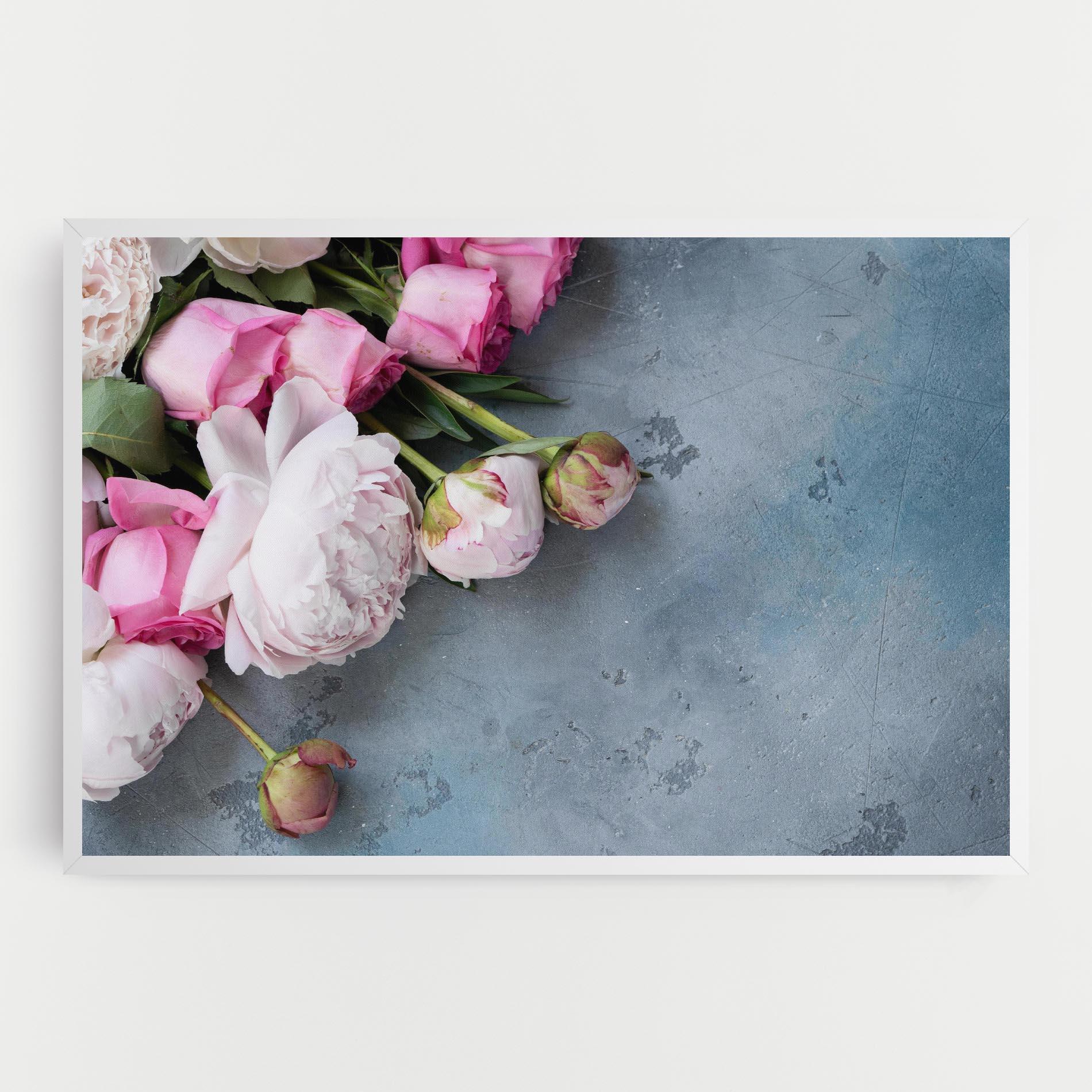 Vászonkép Cute Pink Peonies mockup 0