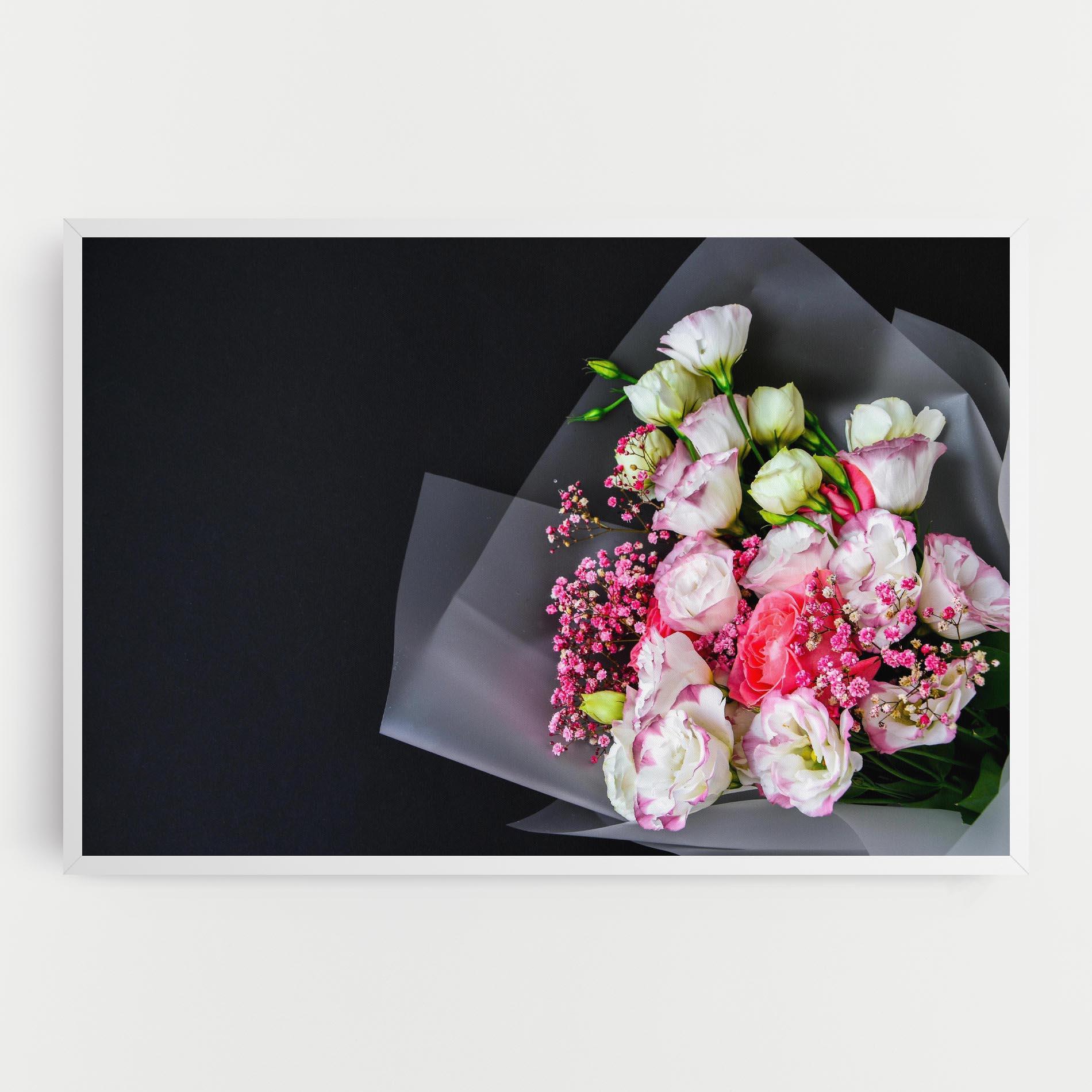 Vászonkép Cute Roses Bouquet mockup 0