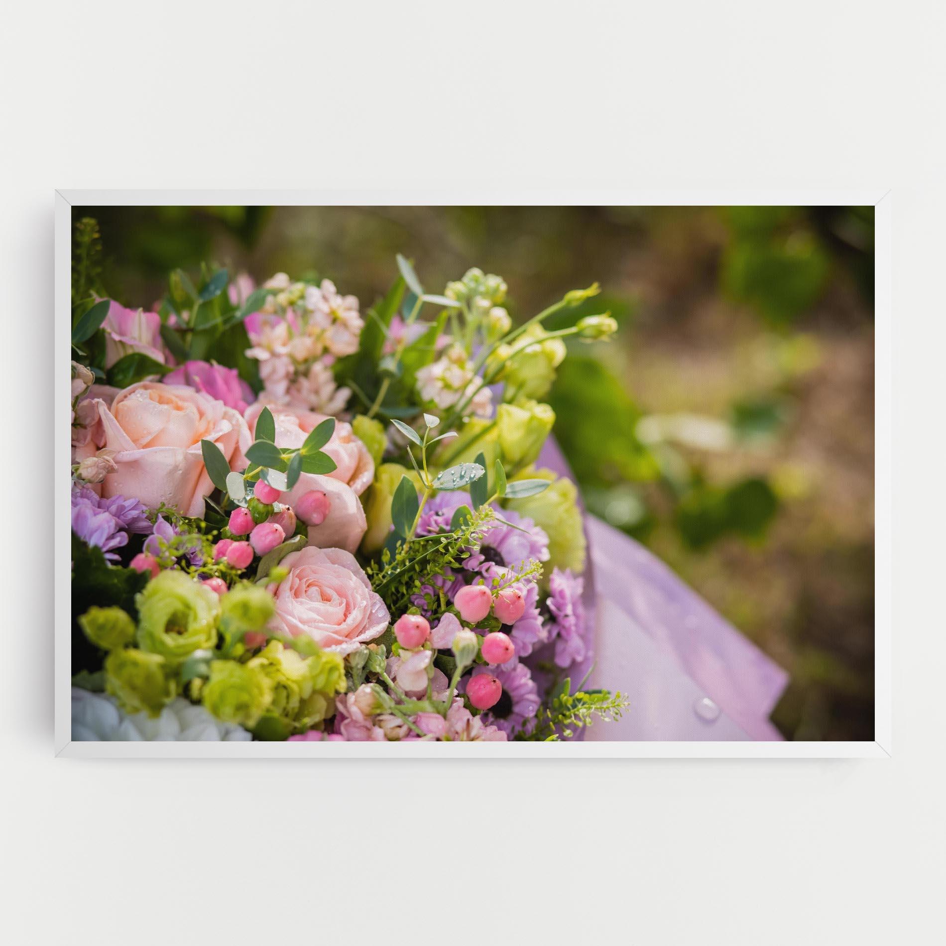 Vászonkép Green Pink Bouquet mockup 0