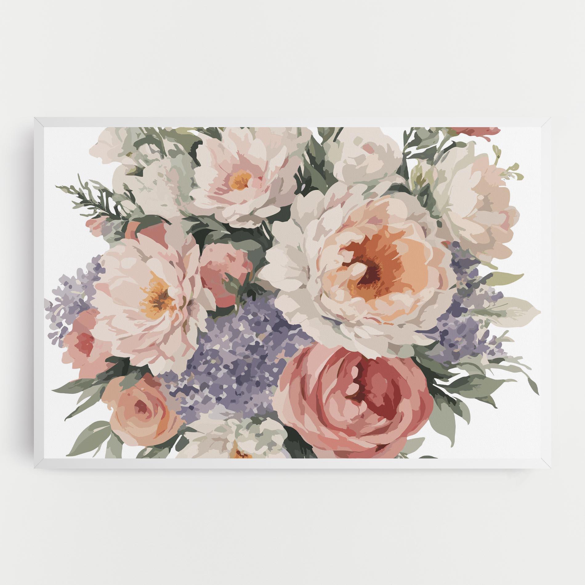Vászonkép Pretty Watercolor Bouquet mockup 0