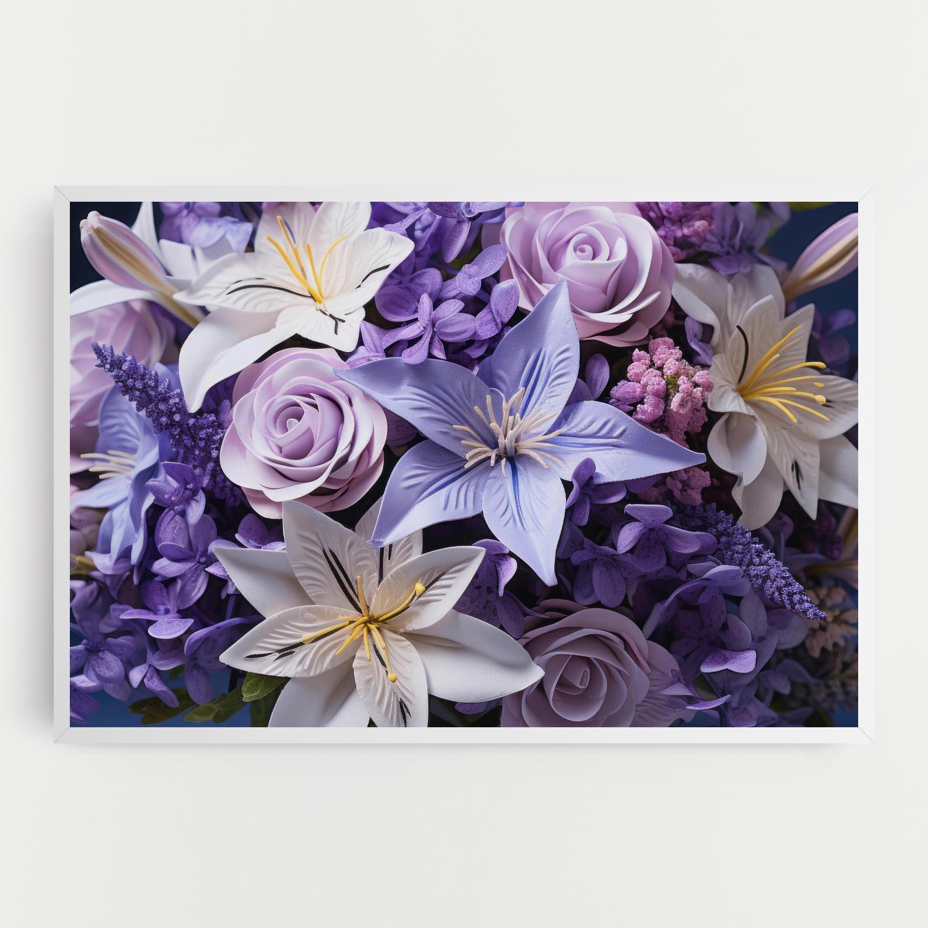 Vászonkép Purple Cute Bouquet mockup 0