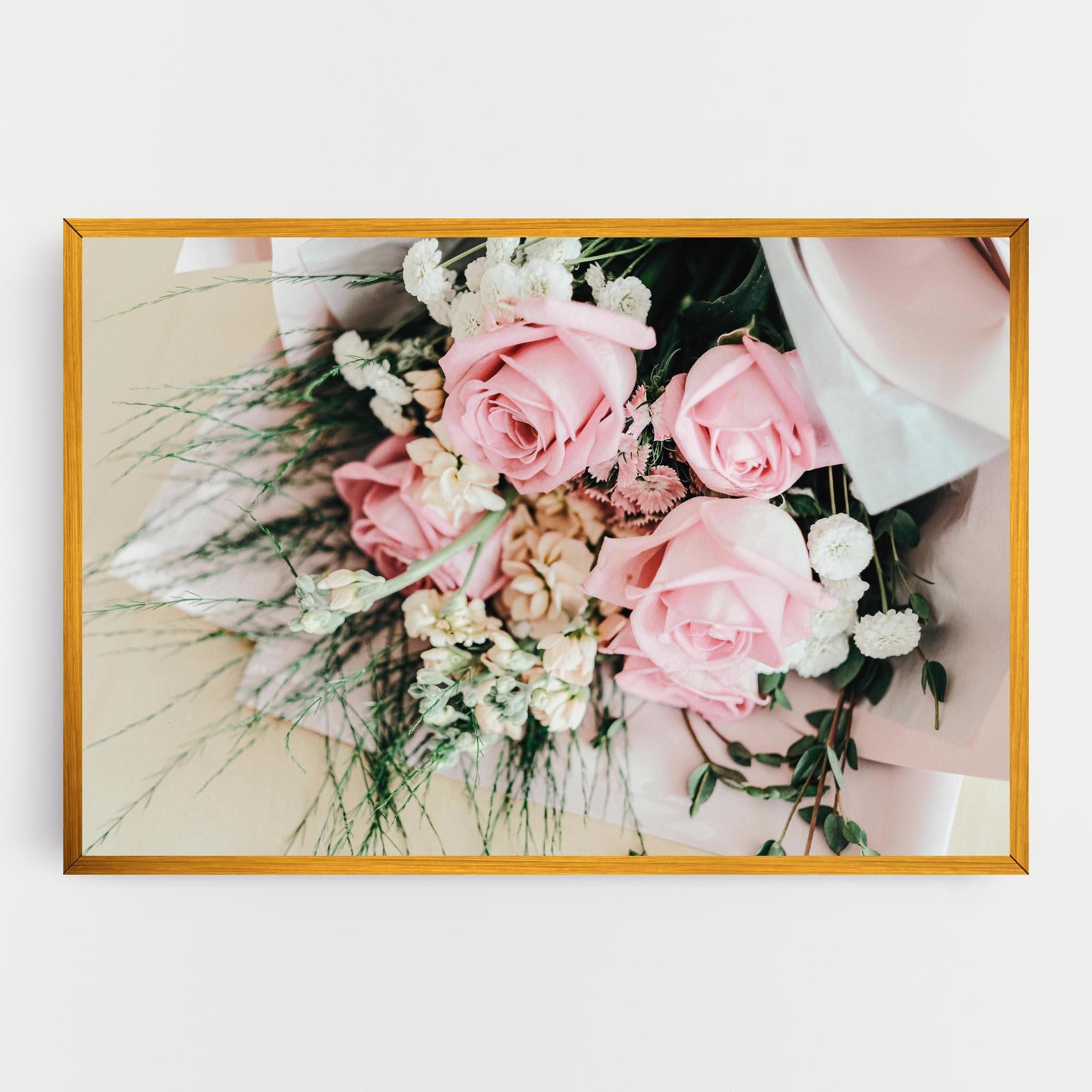 Vászonkép Baby Pink Bouquet mockup 0