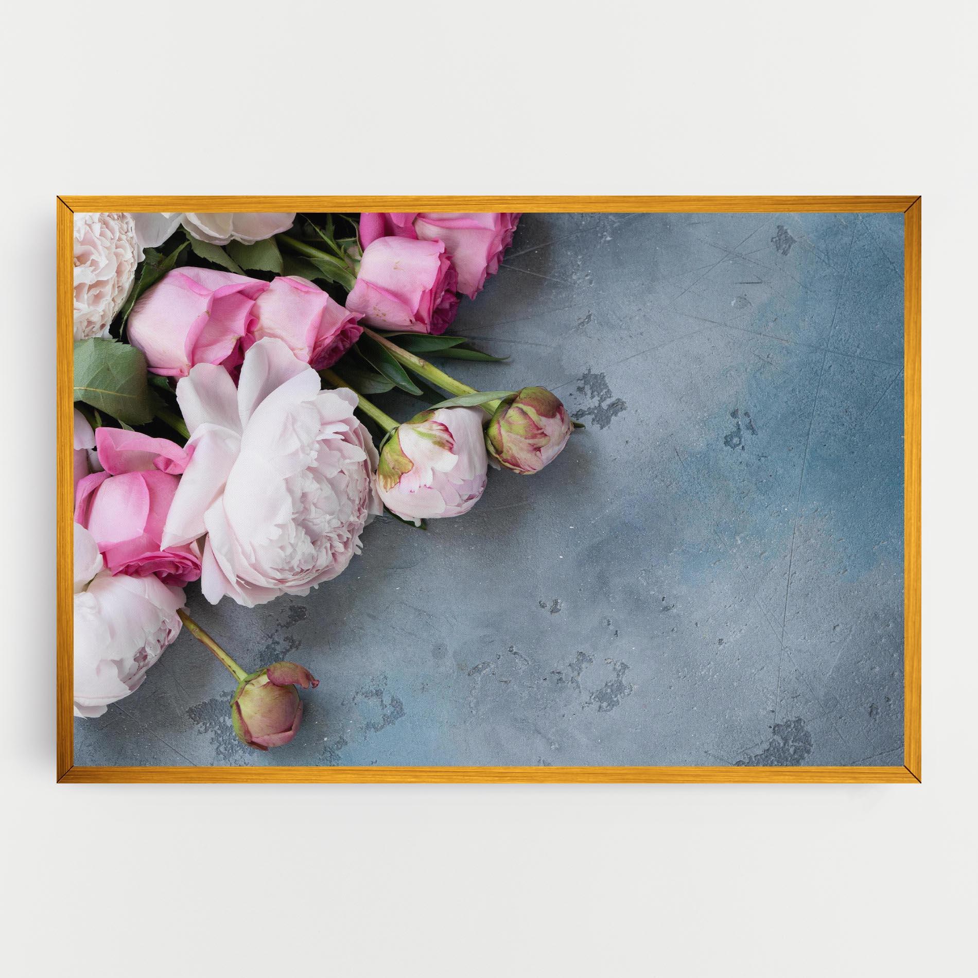 Vászonkép Cute Pink Peonies mockup 0