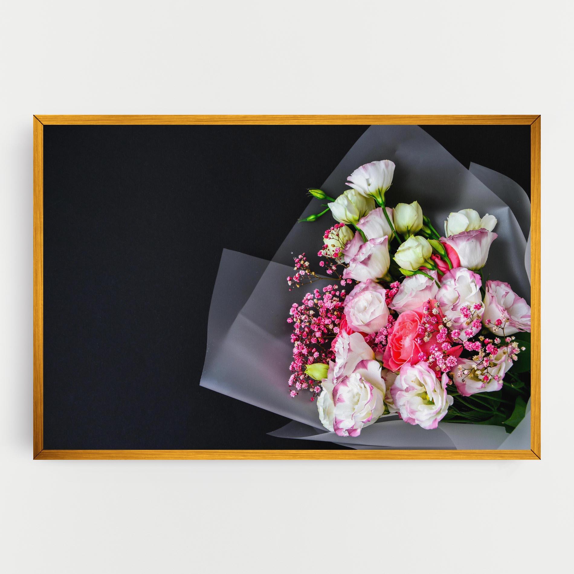 Vászonkép Cute Roses Bouquet mockup 0