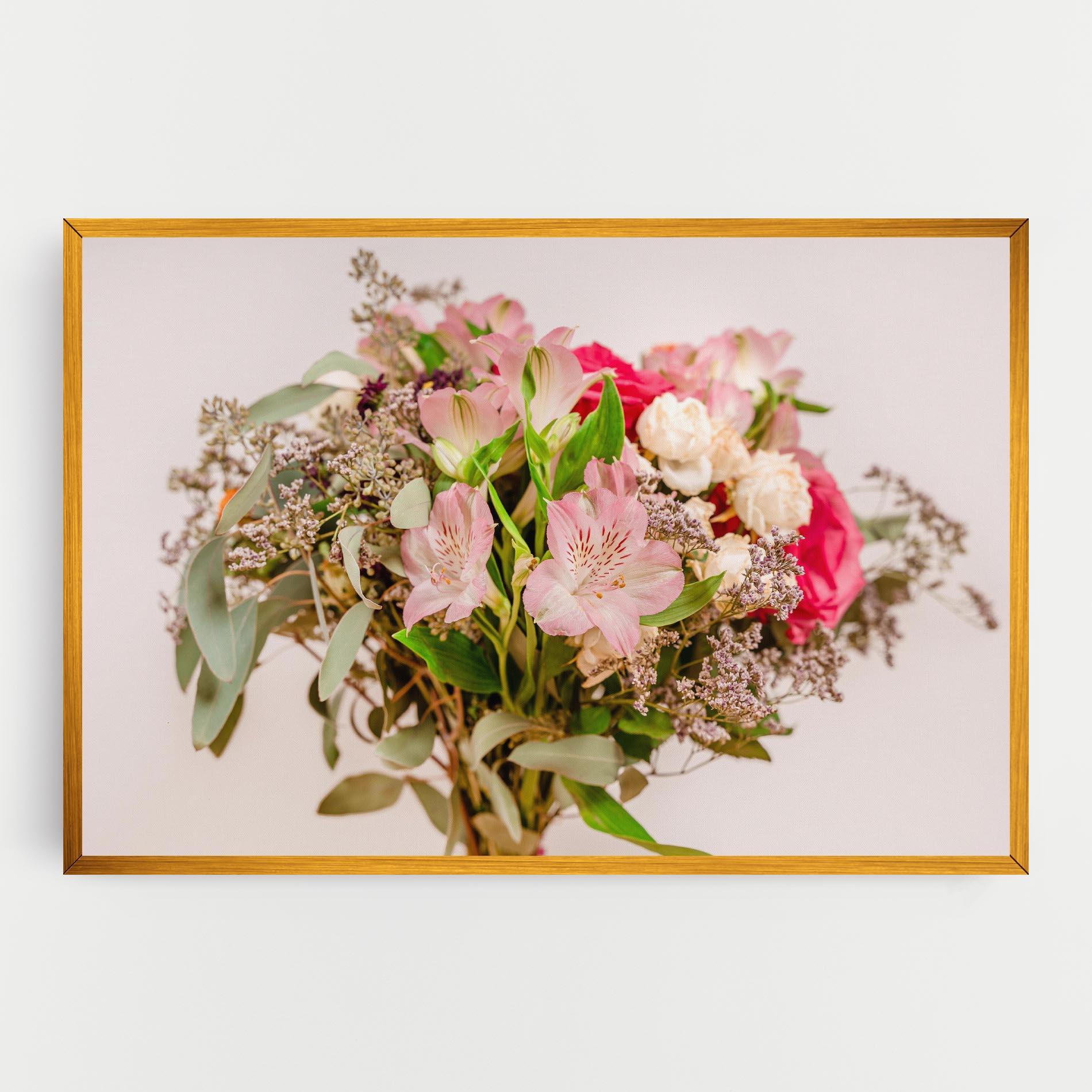 Vászonkép Girly Pink Bouquet mockup 0