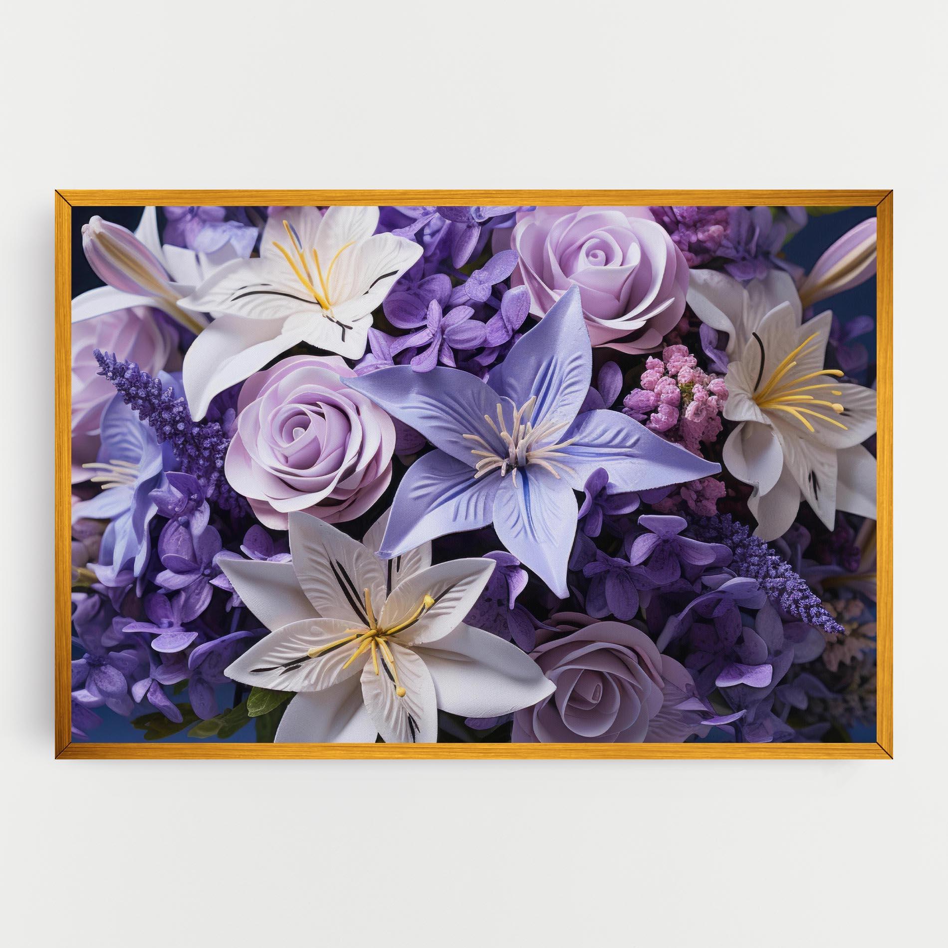 Vászonkép Purple Cute Bouquet mockup 0