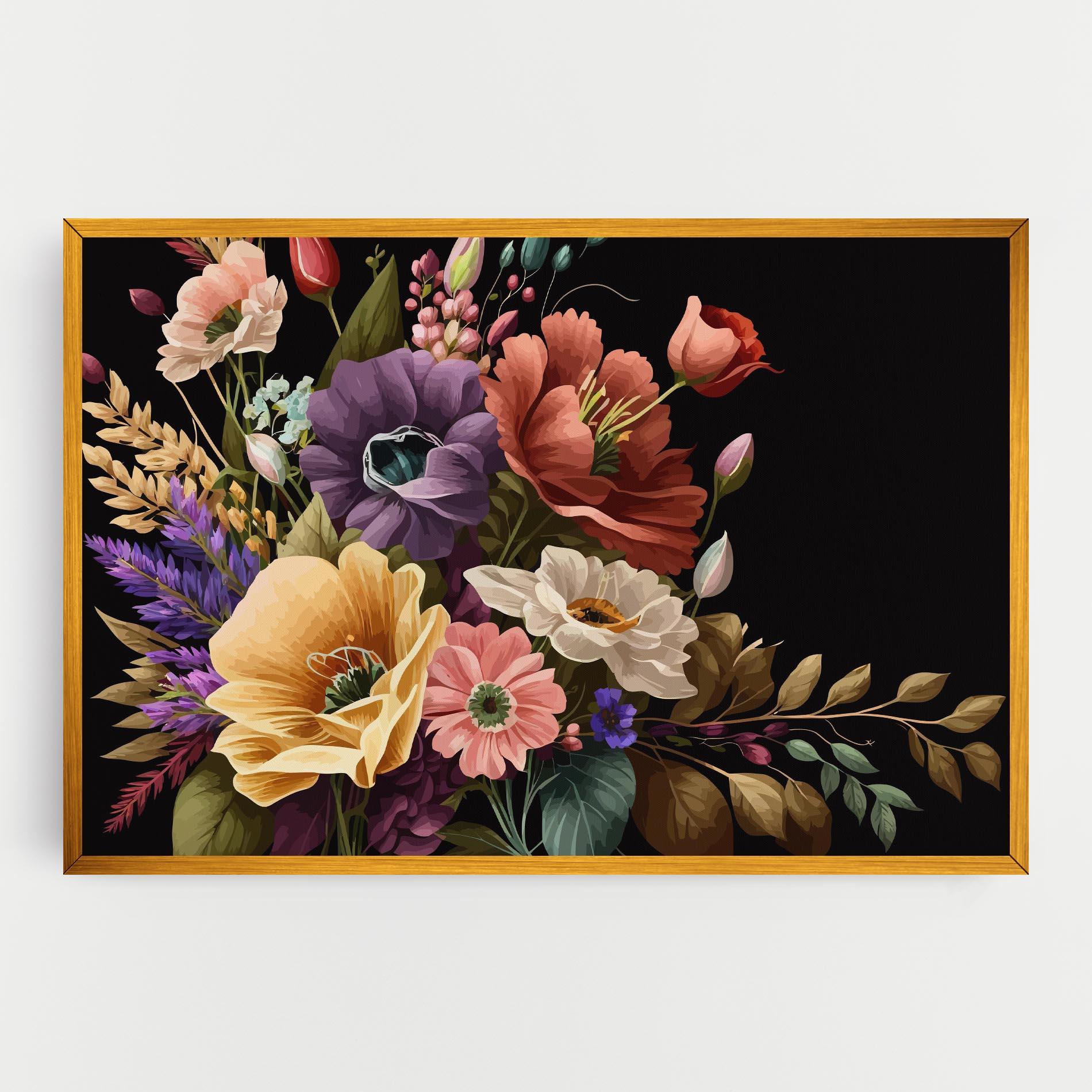 Vászonkép Vintage Bouquet Art mockup 0