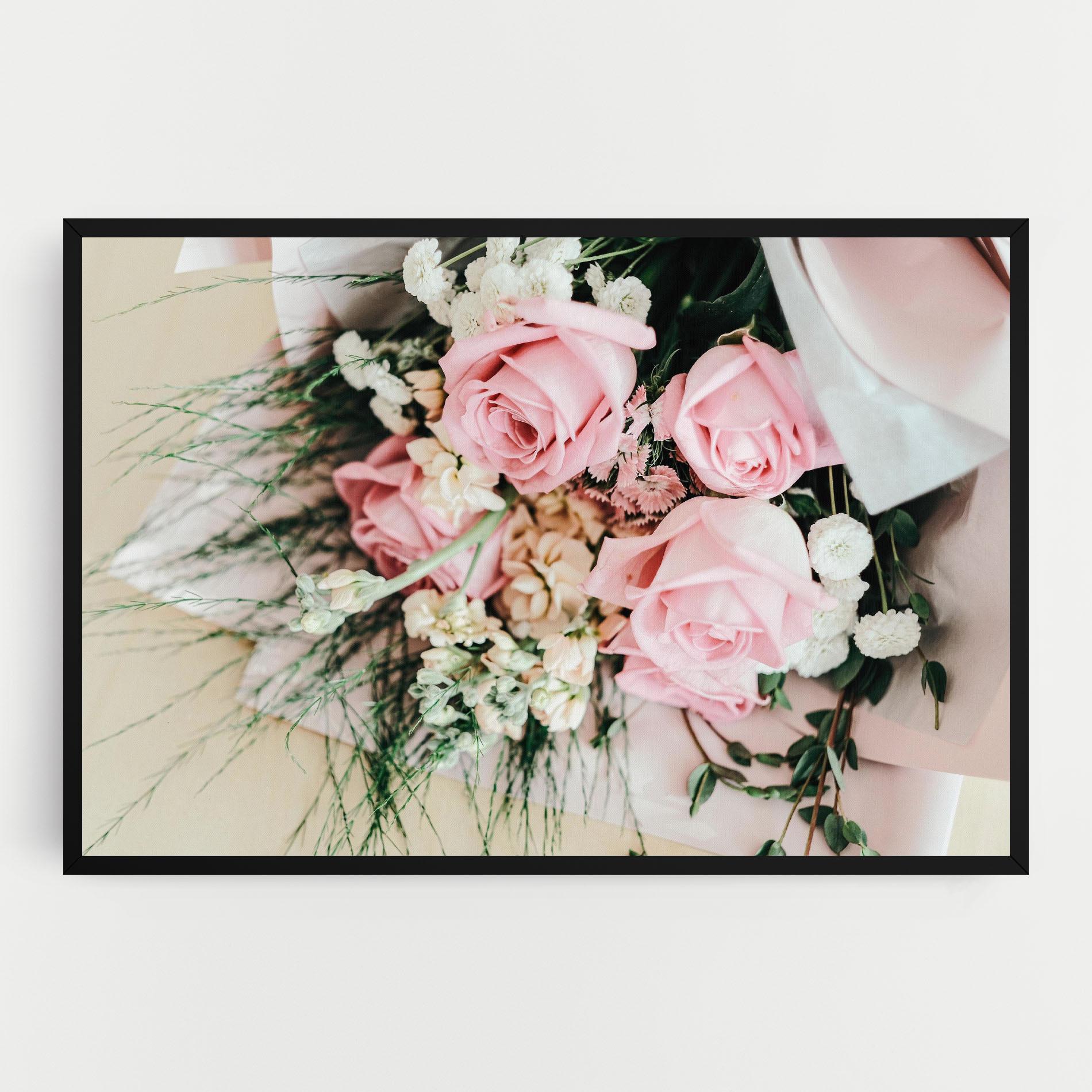 Vászonkép Baby Pink Bouquet mockup 0