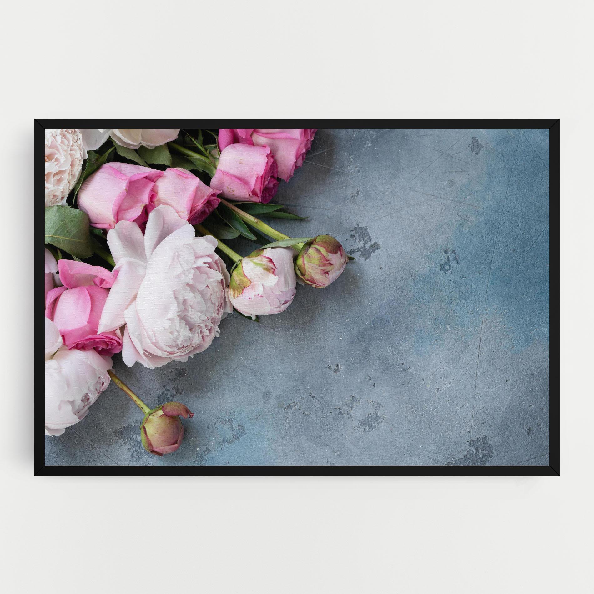 Vászonkép Cute Pink Peonies mockup 0