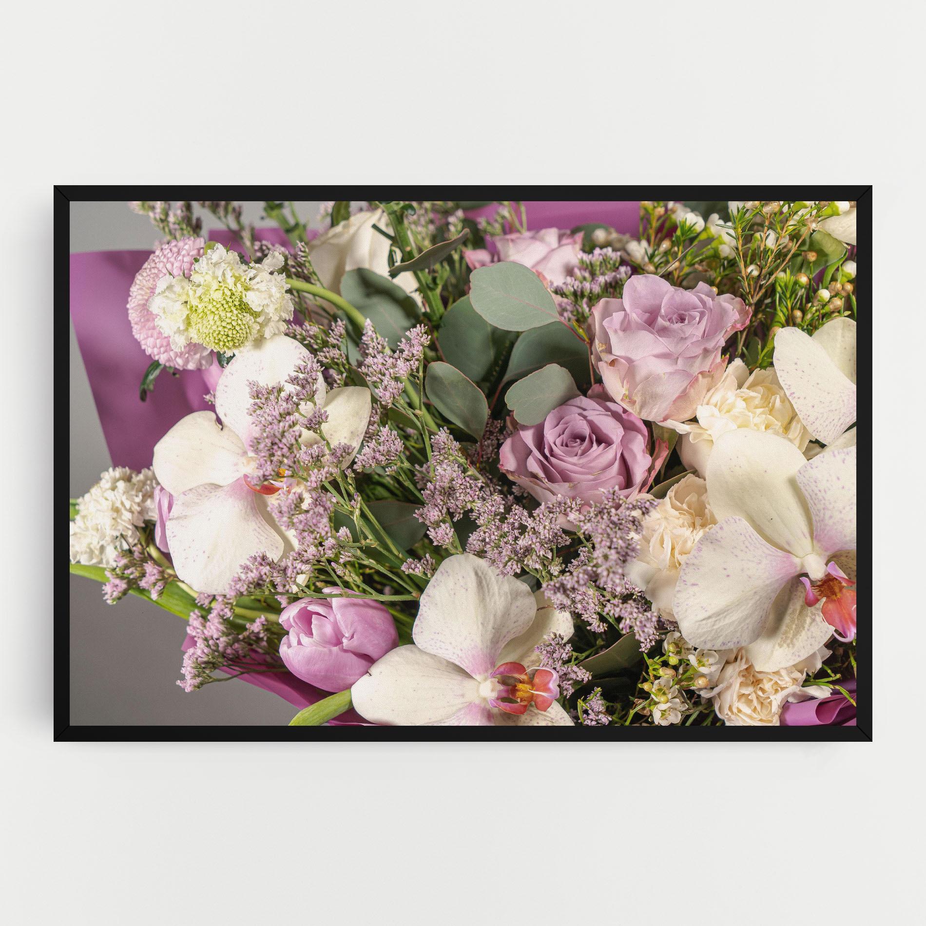 Vászonkép Cute Purple Bouquet mockup 0