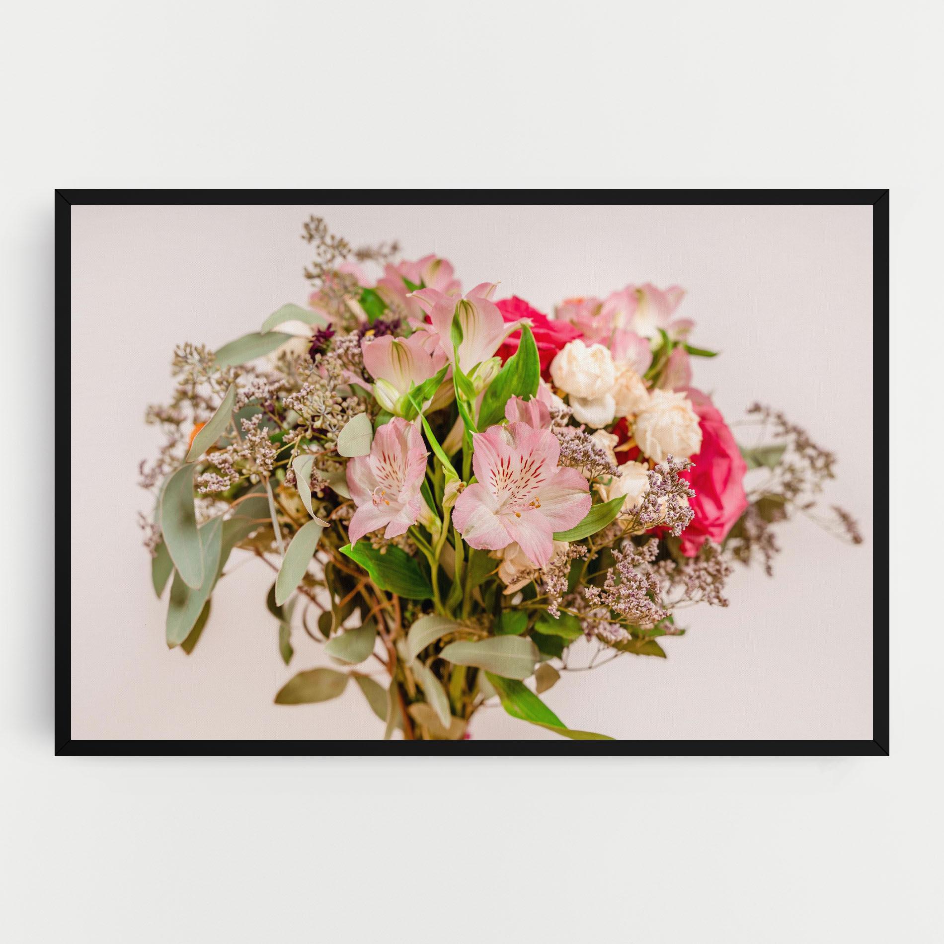 Vászonkép Girly Pink Bouquet mockup 0