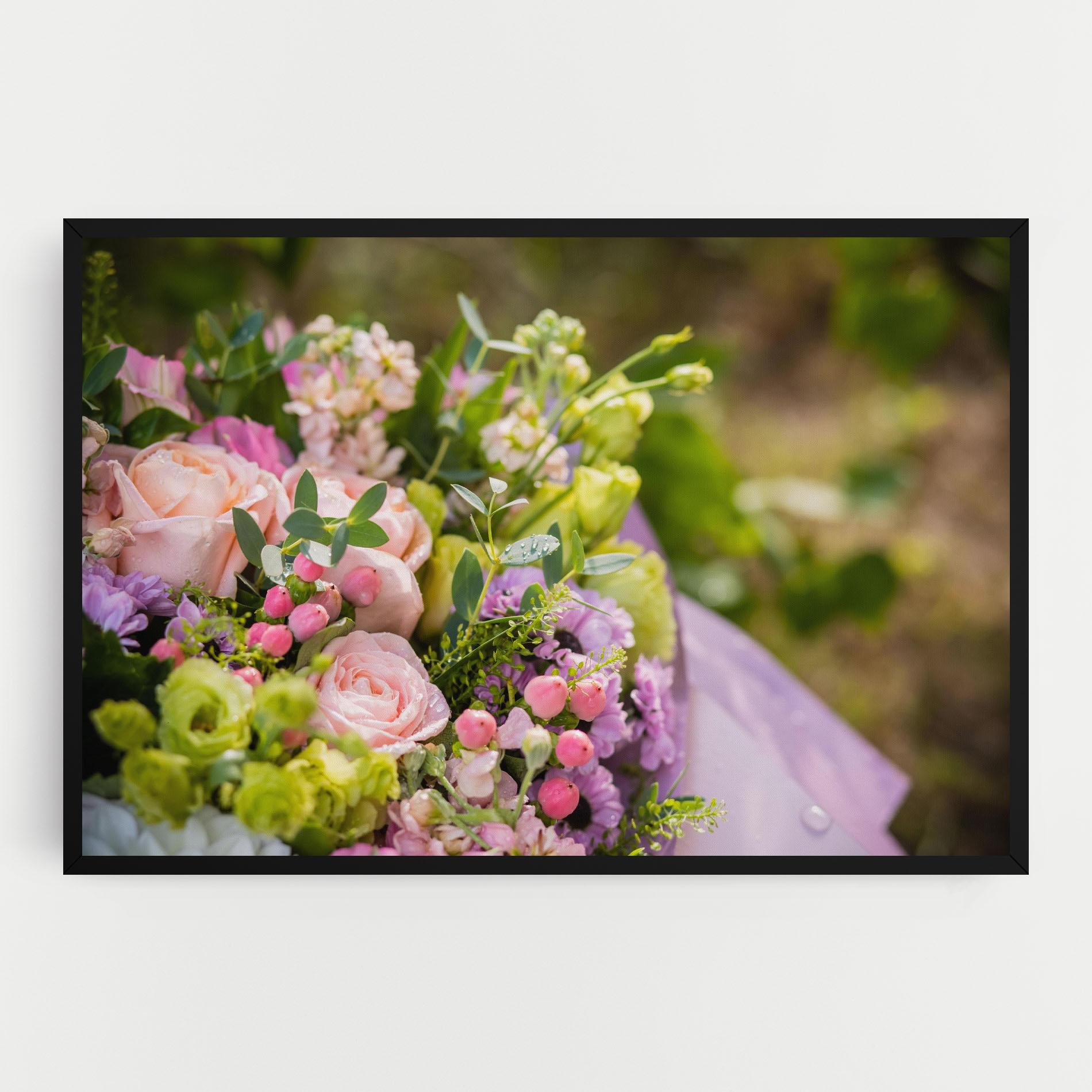 Vászonkép Green Pink Bouquet mockup 0