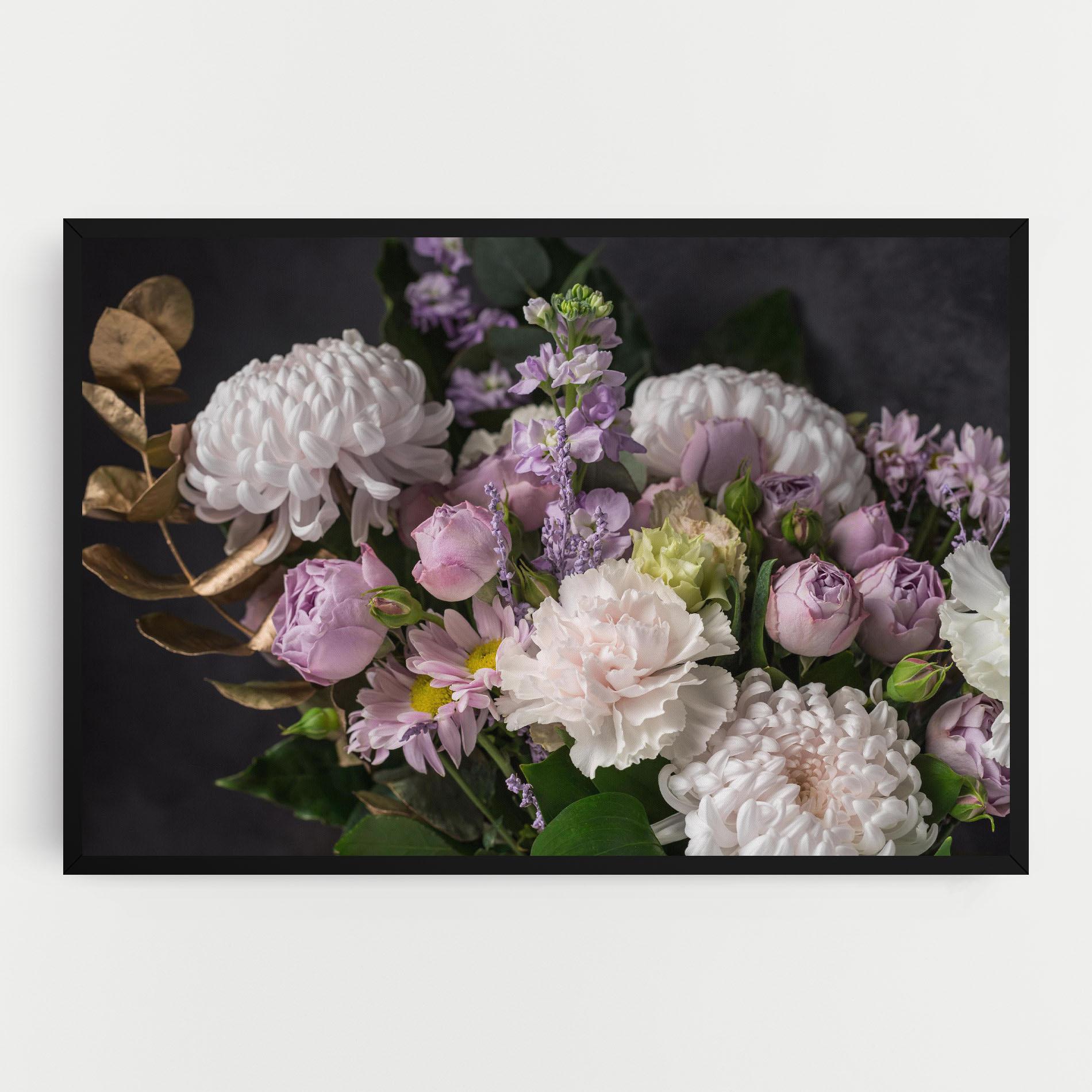 Vászonkép Pastel Purple Bouquet mockup 0