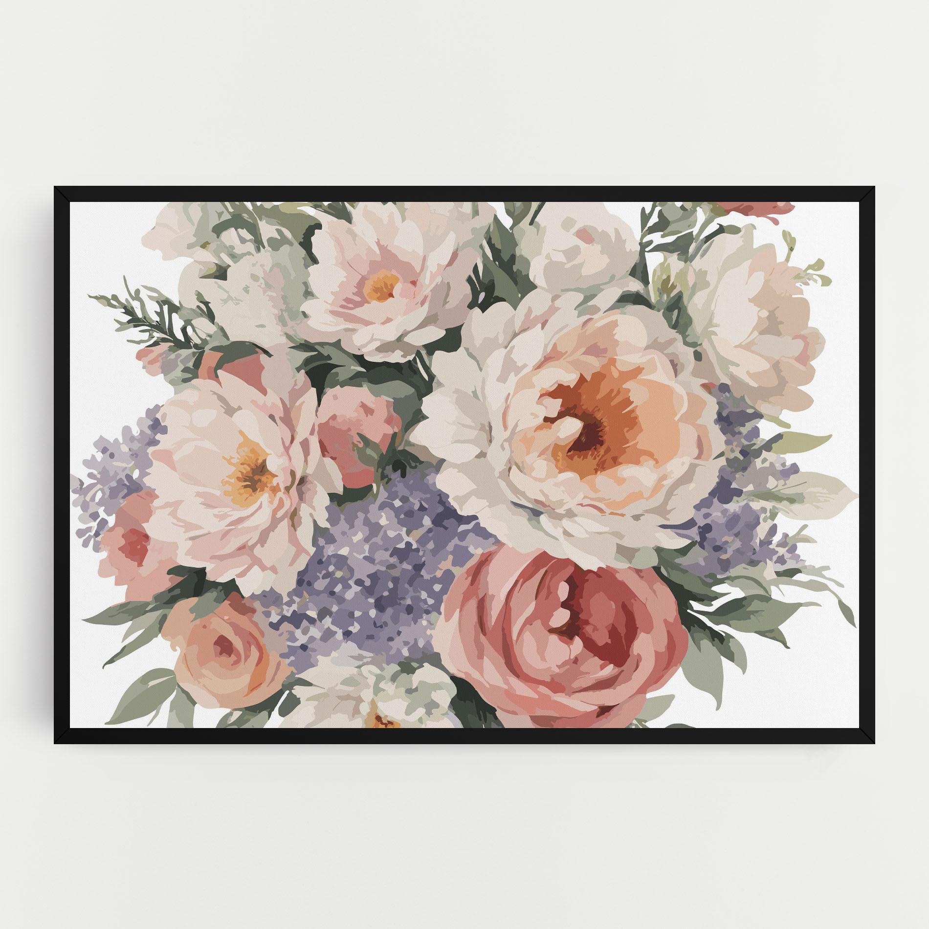 Vászonkép Pretty Watercolor Bouquet mockup 0