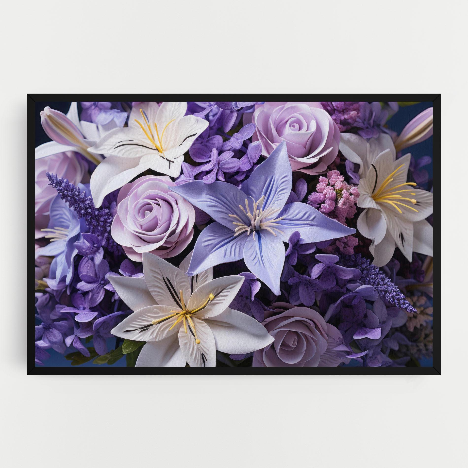 Vászonkép Purple Cute Bouquet mockup 0