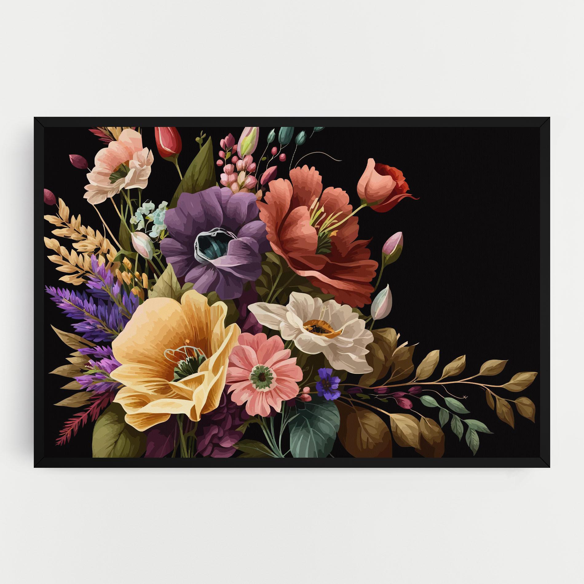 Vászonkép Vintage Bouquet Art mockup 0