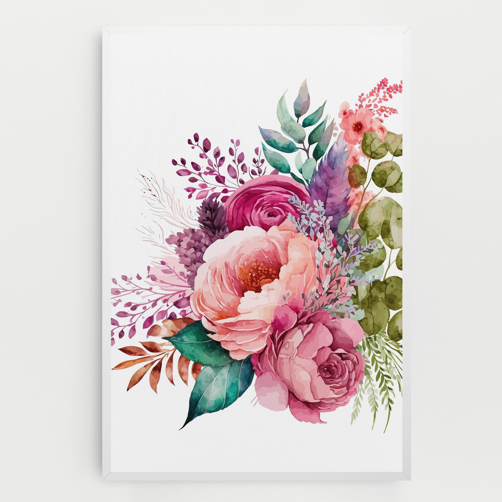 Vászonkép Bouquet Of Pink Roses mockup 0