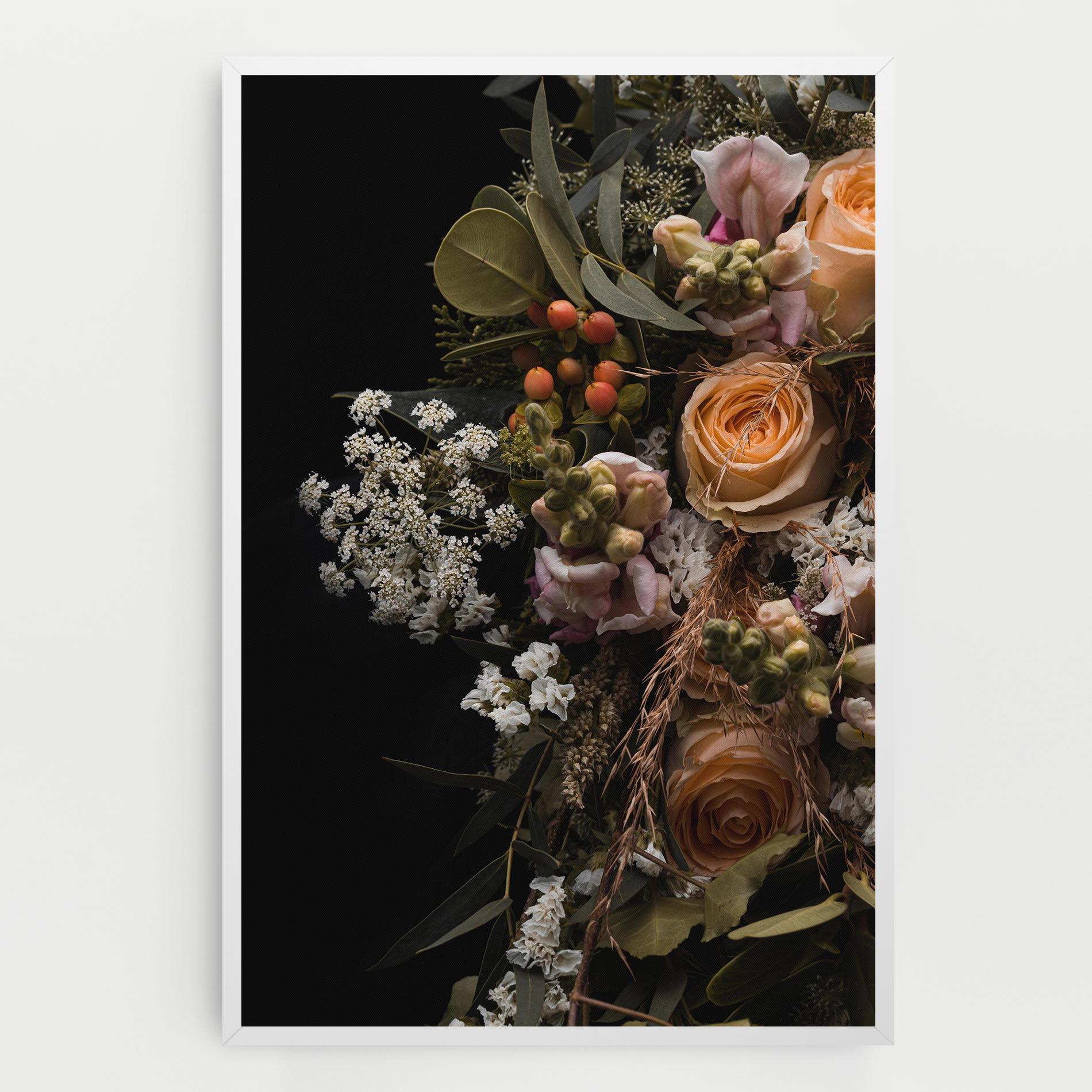 Vászonkép Dark Flower Bouquet mockup 0