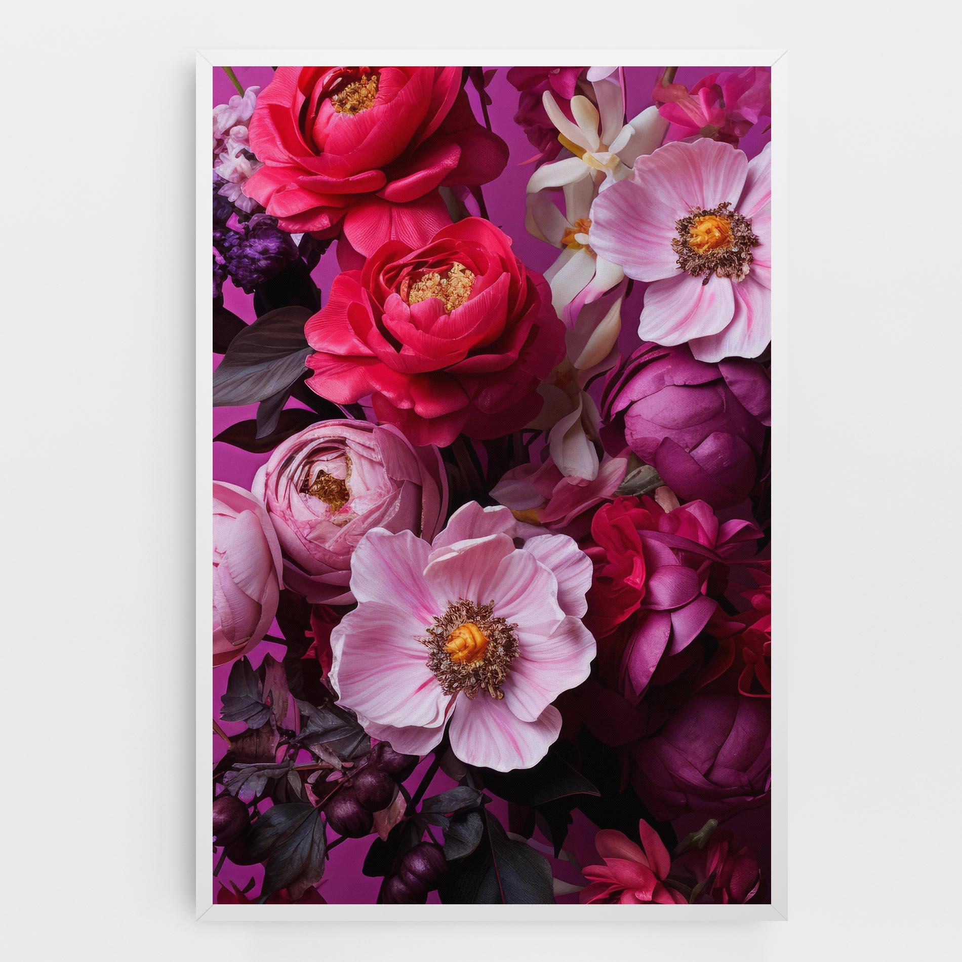 Vászonkép Pink Red Bouquet mockup 0