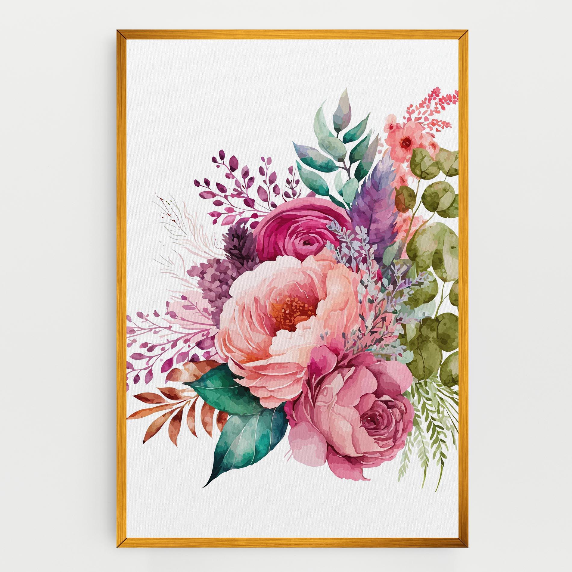 Vászonkép Bouquet Of Pink Roses mockup 0