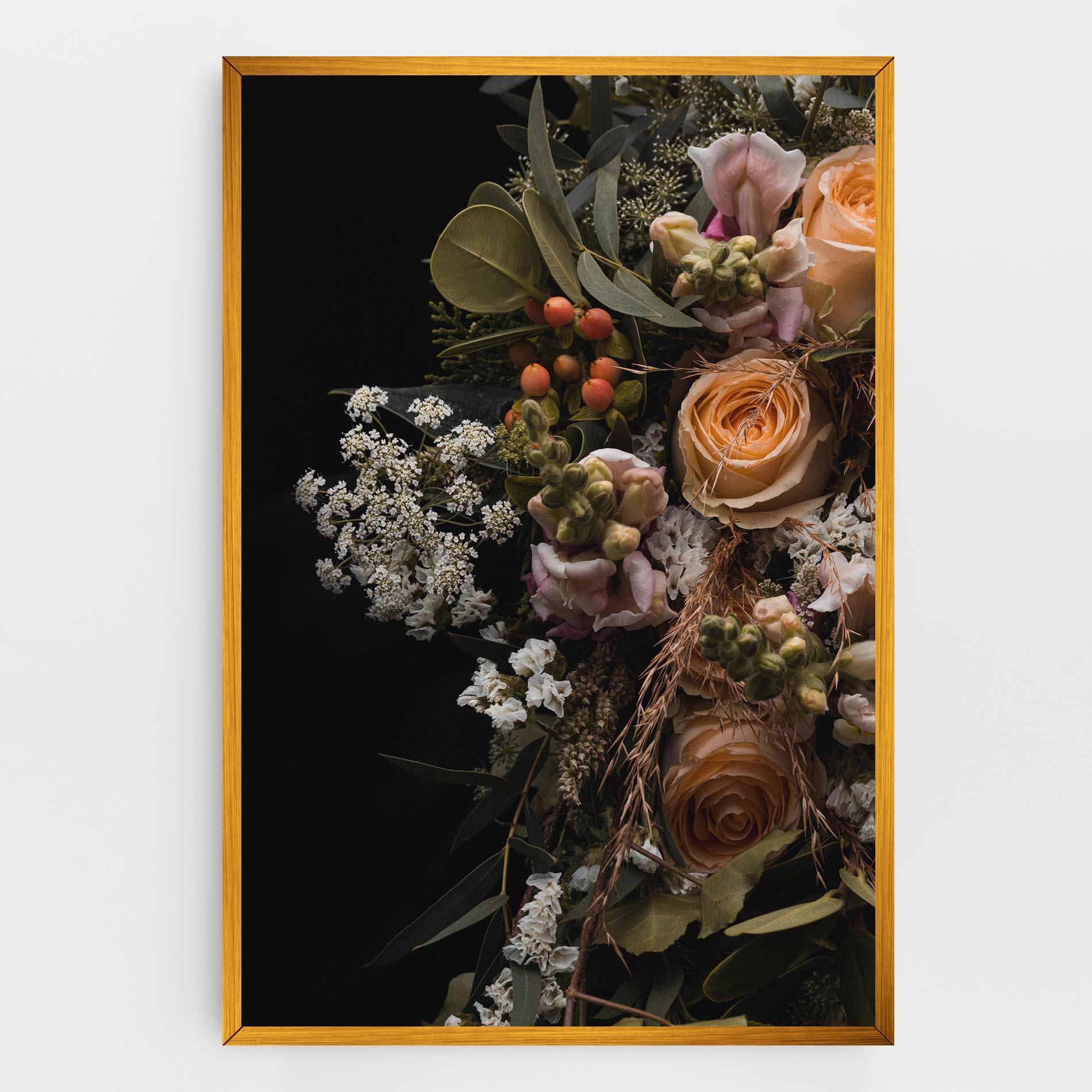 Vászonkép Dark Flower Bouquet mockup 0