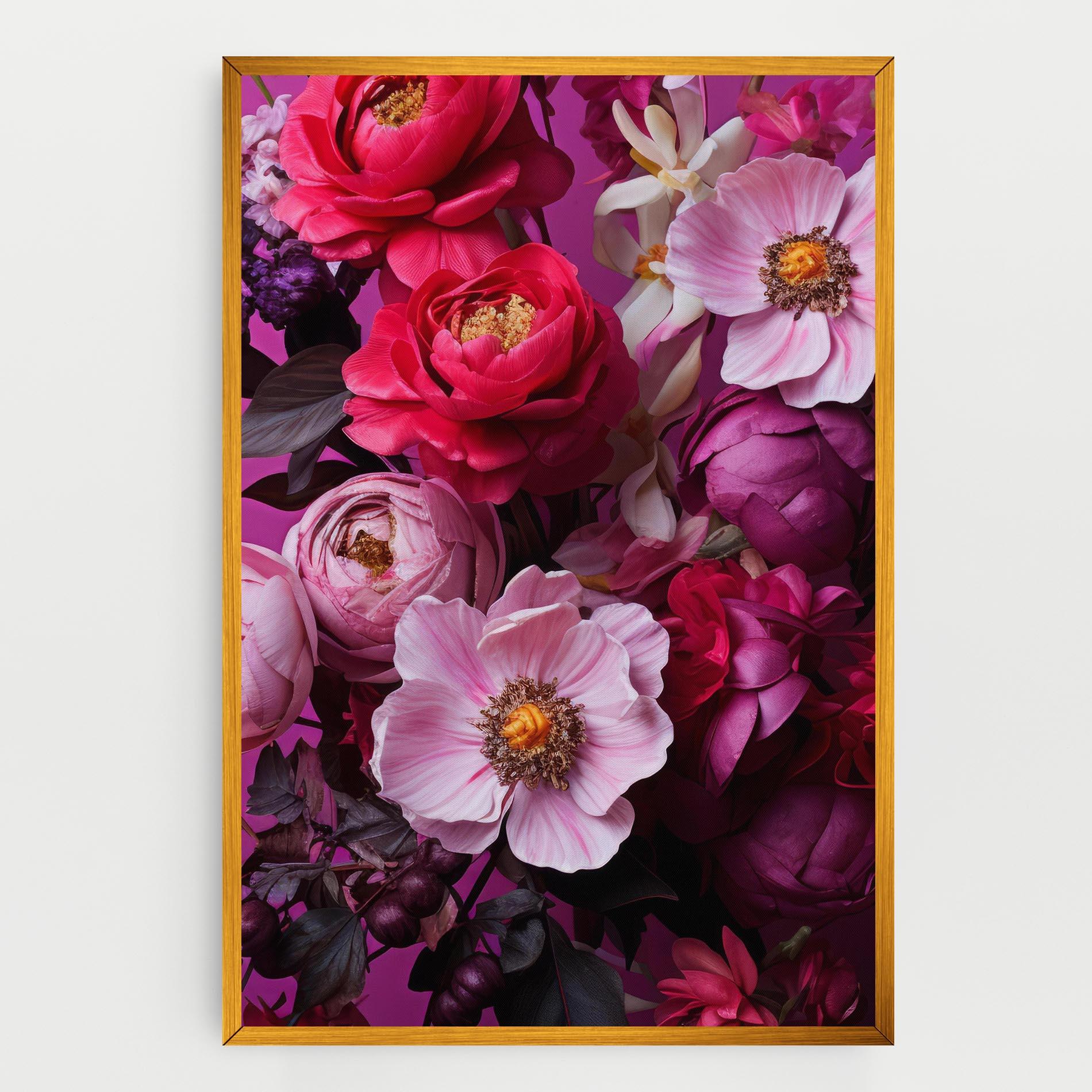 Vászonkép Pink Red Bouquet mockup 0