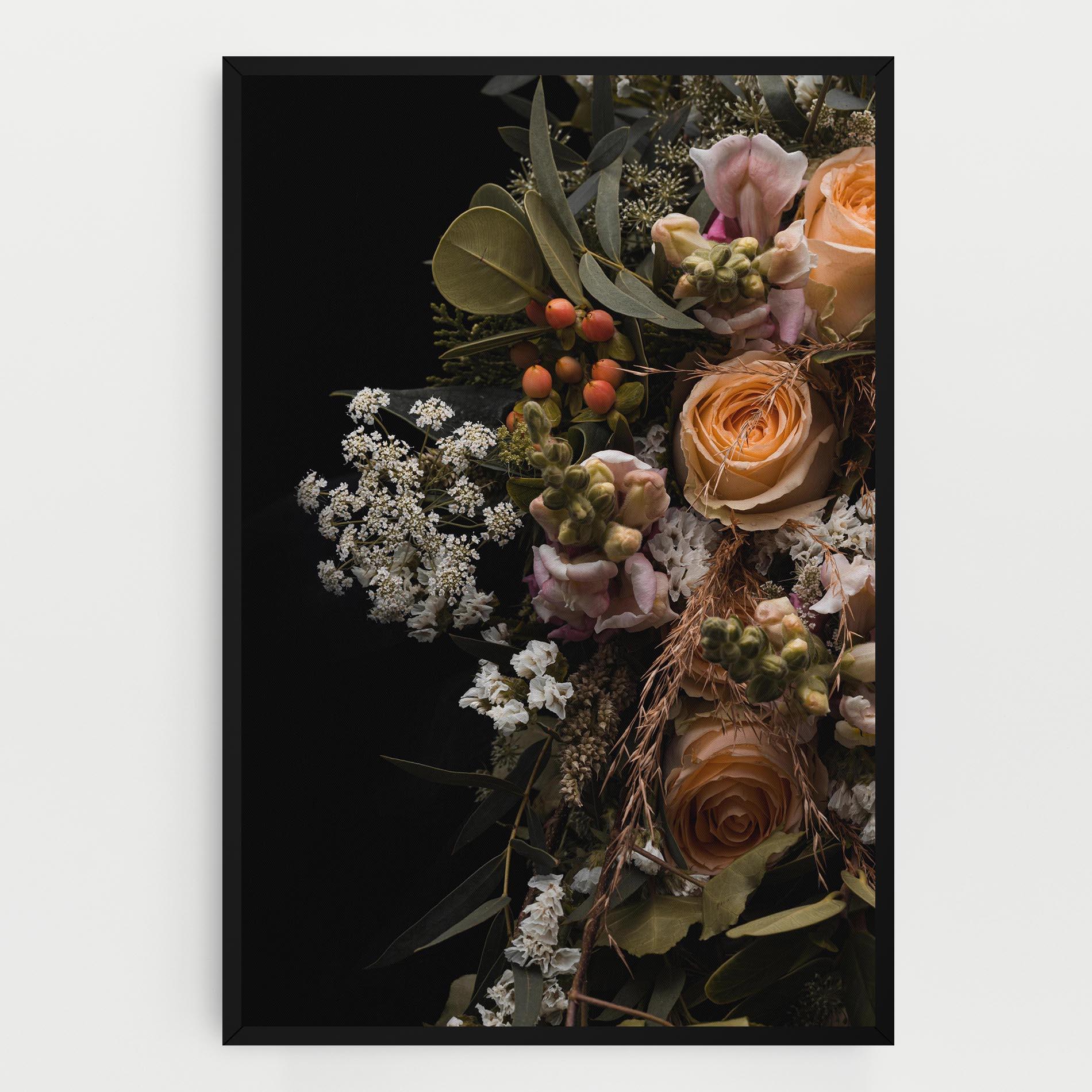 Vászonkép Dark Flower Bouquet mockup 0