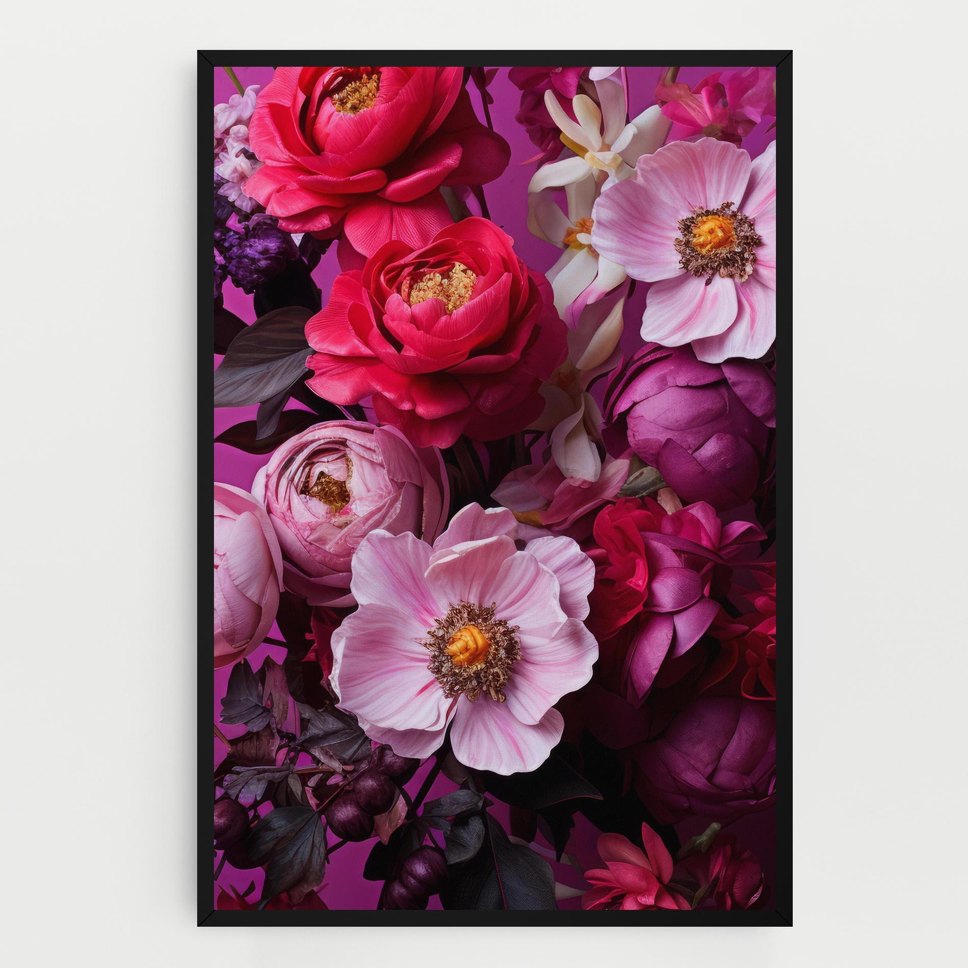 Vászonkép Pink Red Bouquet mockup 0