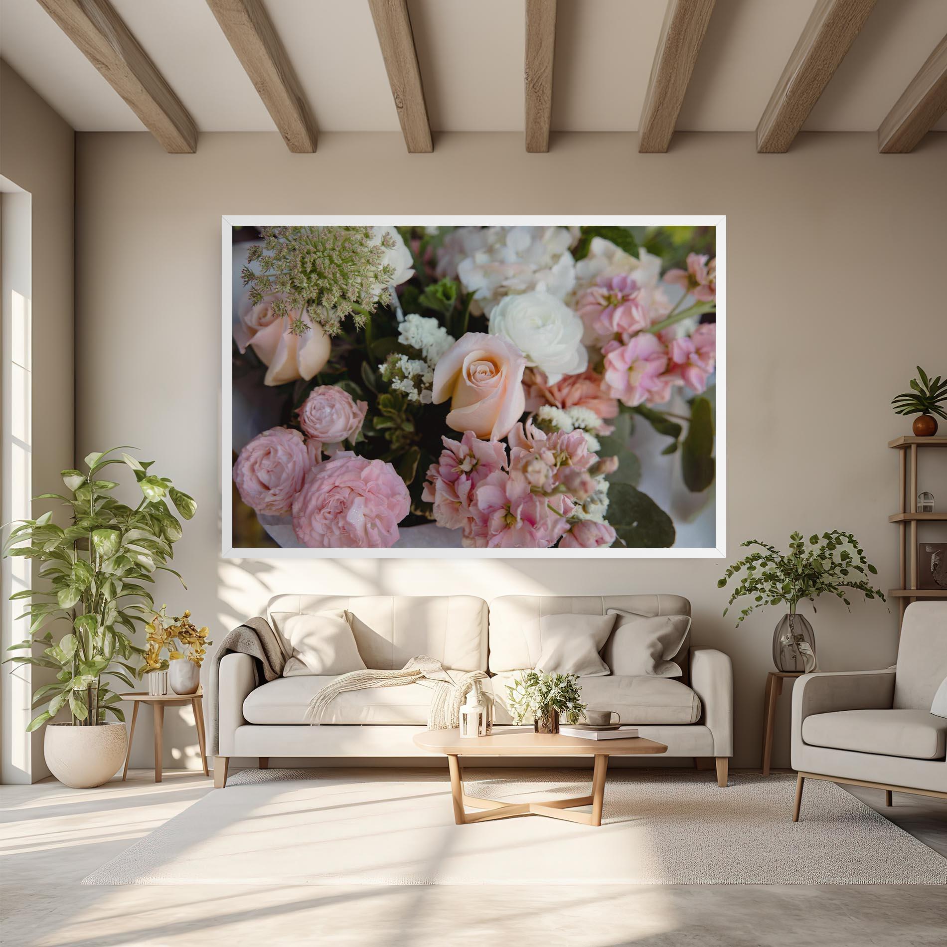 Vászonkép Beautiful Pink Pastel mockup 6