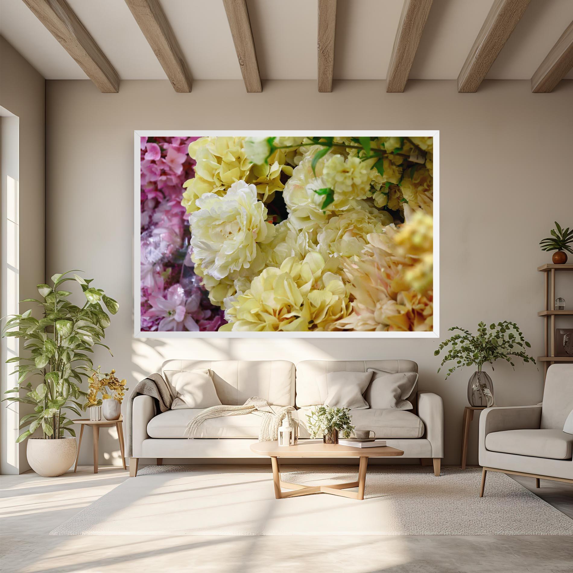 Vászonkép Beautiful Yellow Pastel mockup 6