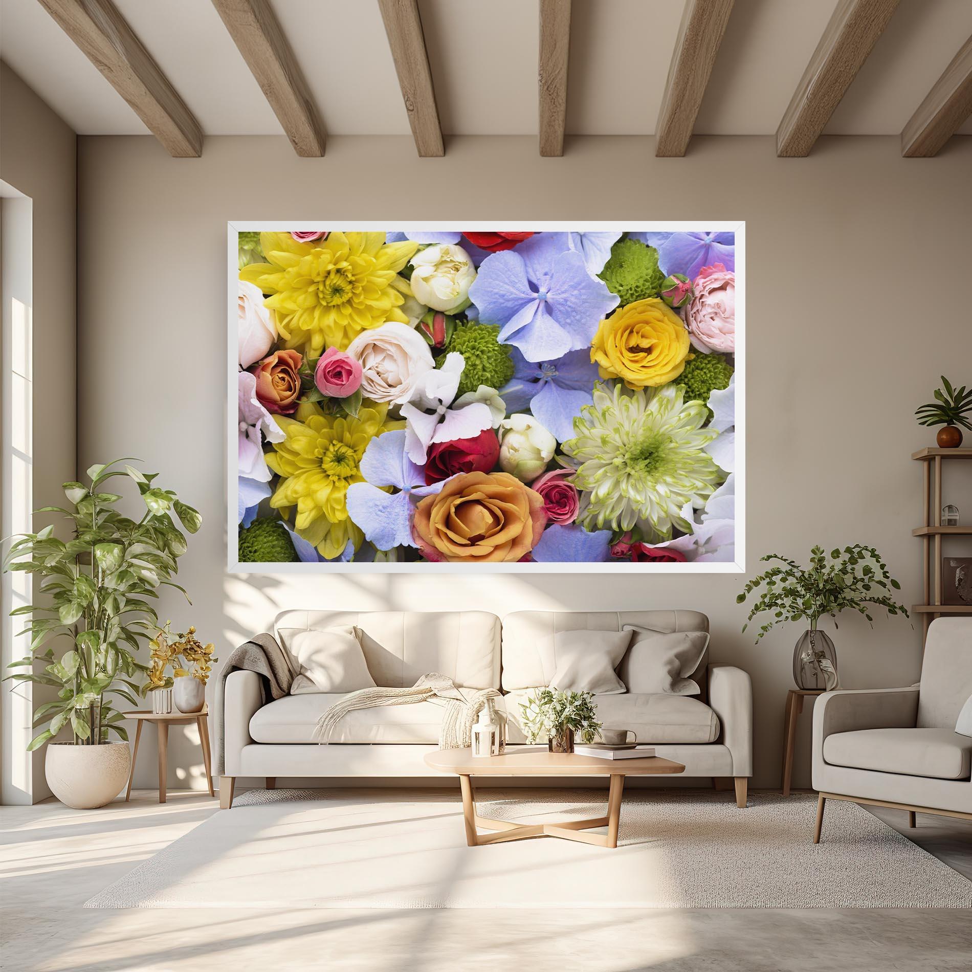 Vászonkép Color Mix Flower Bouquet mockup 6