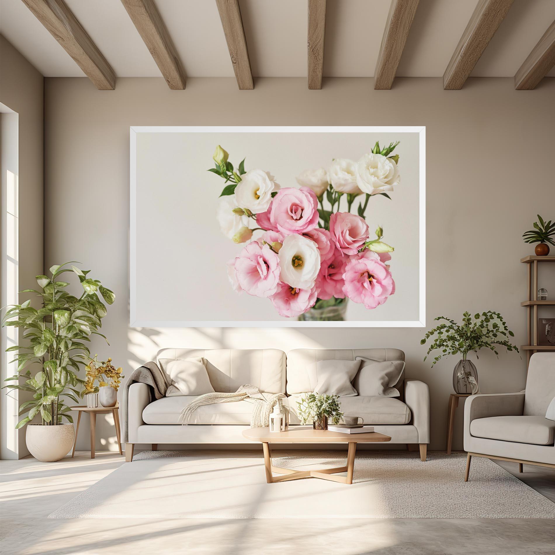 Vászonkép Cute Pink Flowers mockup 6