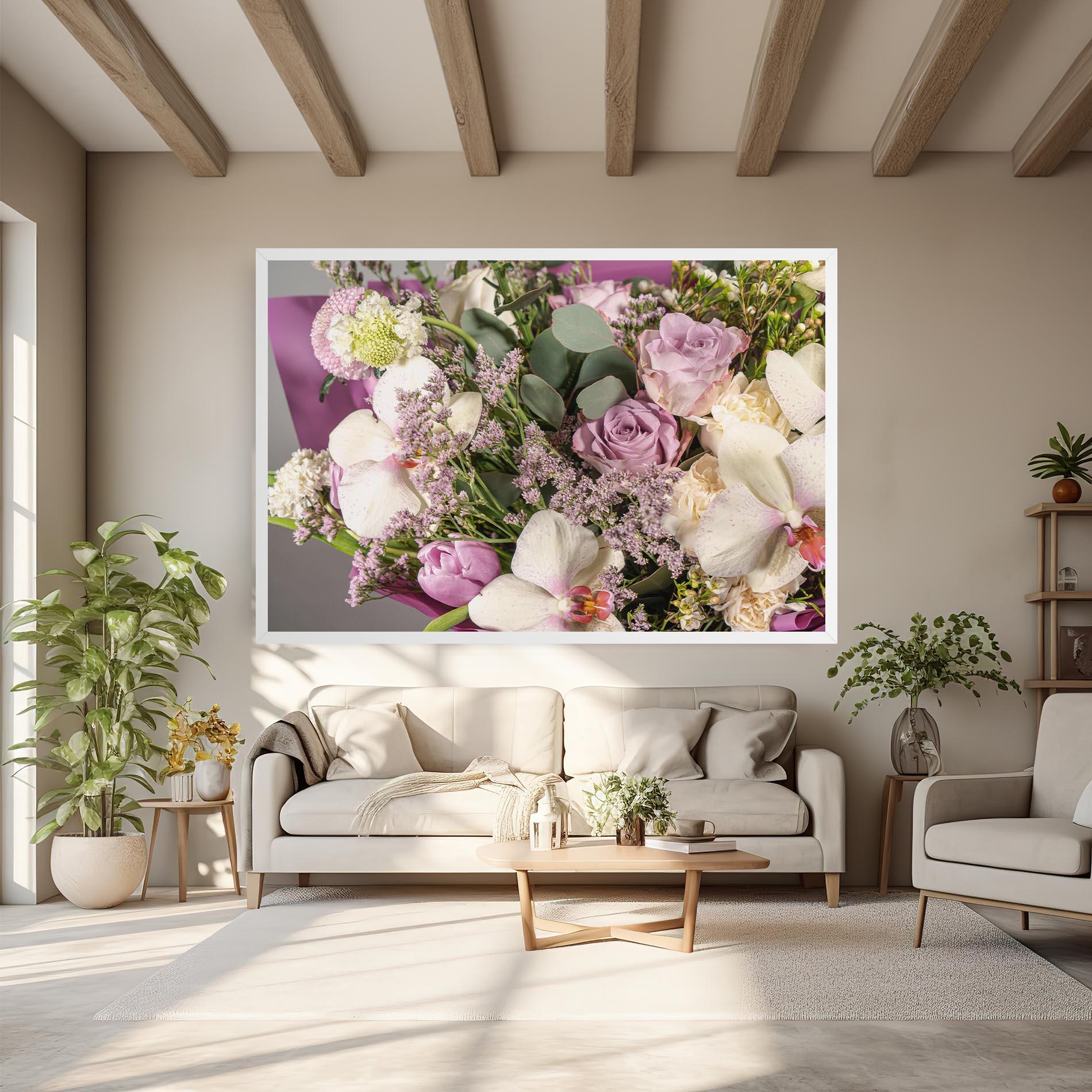 Vászonkép Cute Purple Bouquet mockup 6