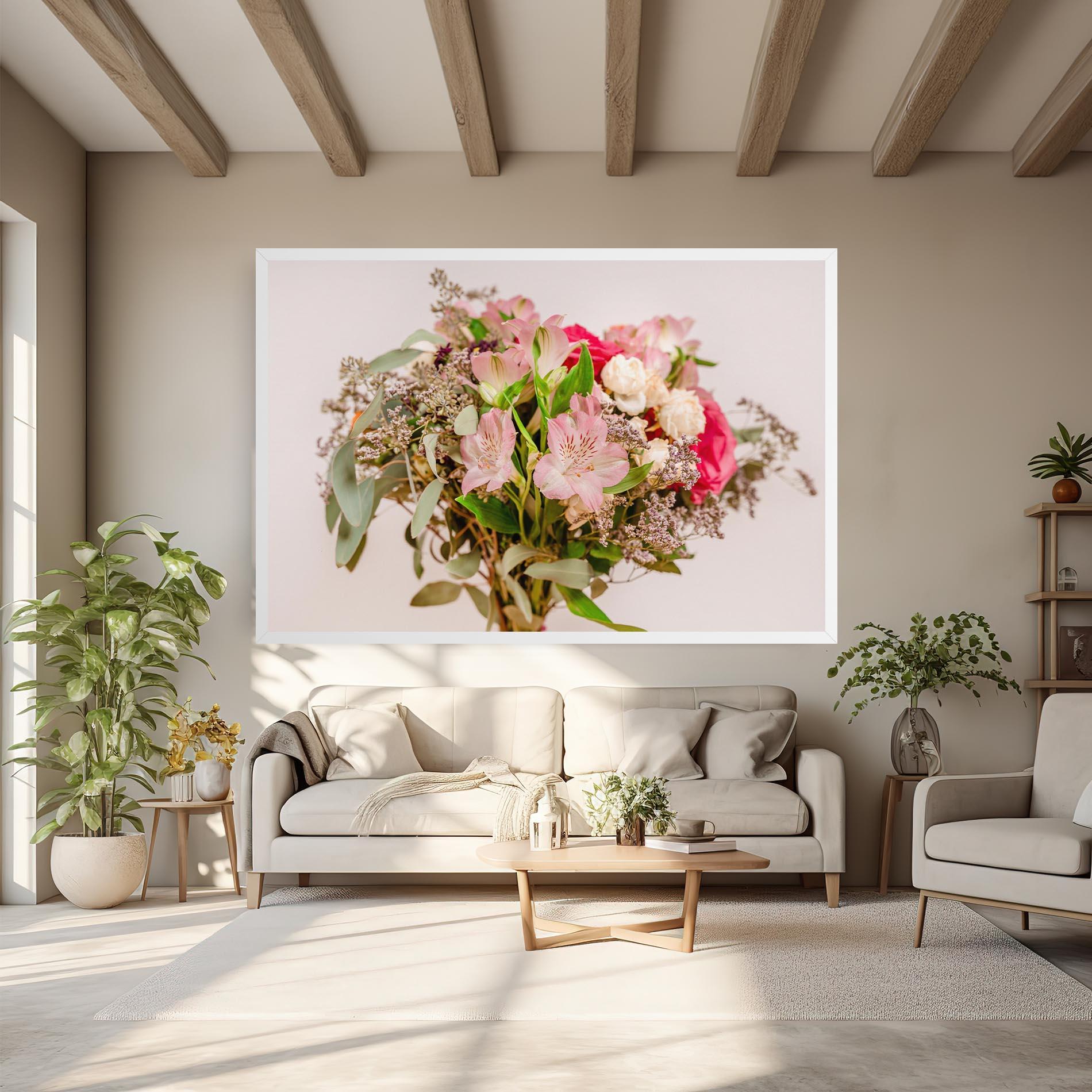 Vászonkép Girly Pink Bouquet mockup 6