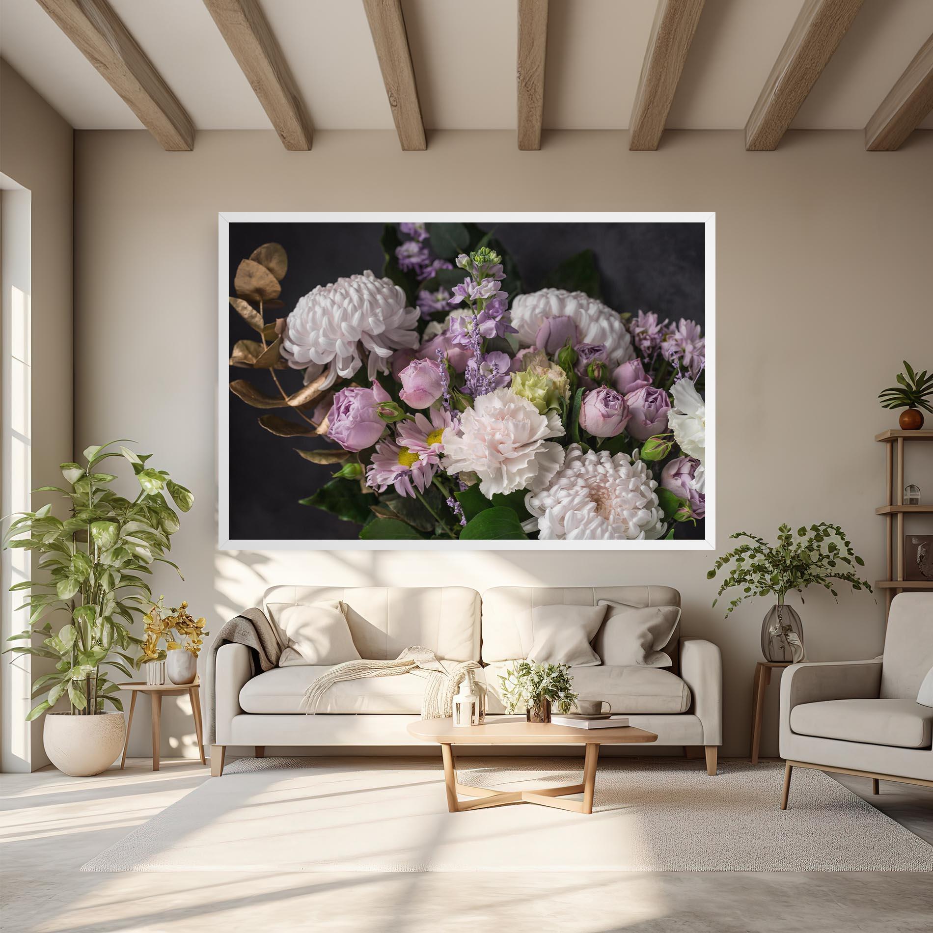 Vászonkép Pastel Purple Bouquet mockup 6