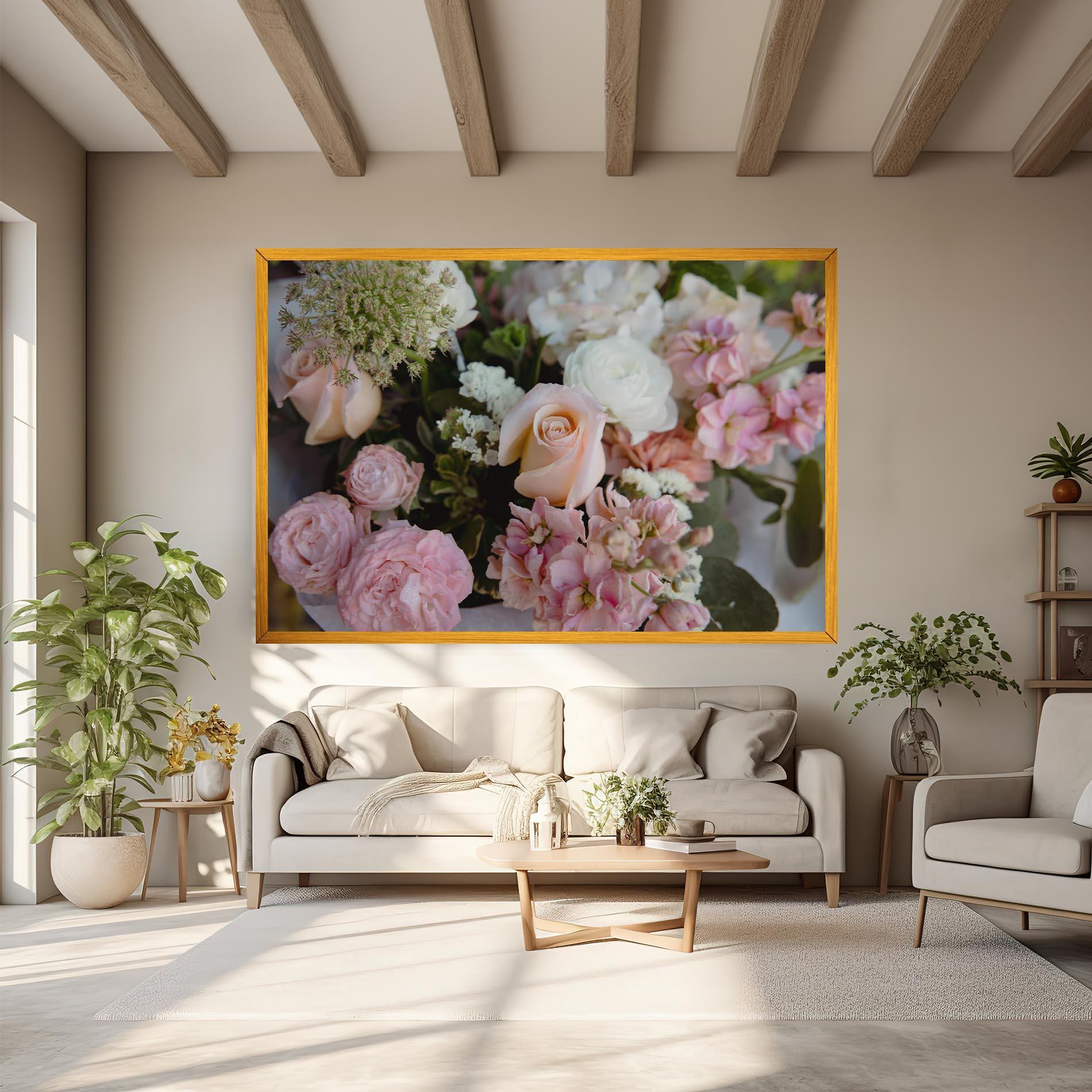 Vászonkép Beautiful Pink Pastel mockup 6