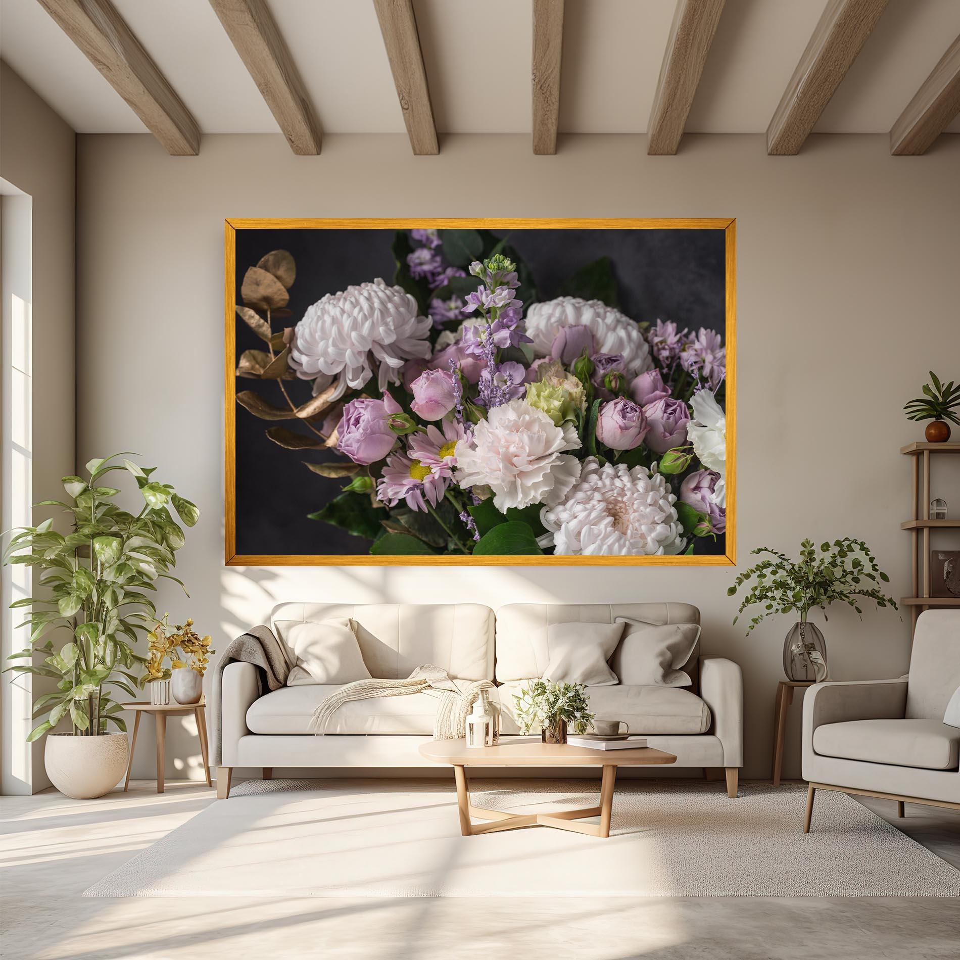 Vászonkép Pastel Purple Bouquet mockup 6