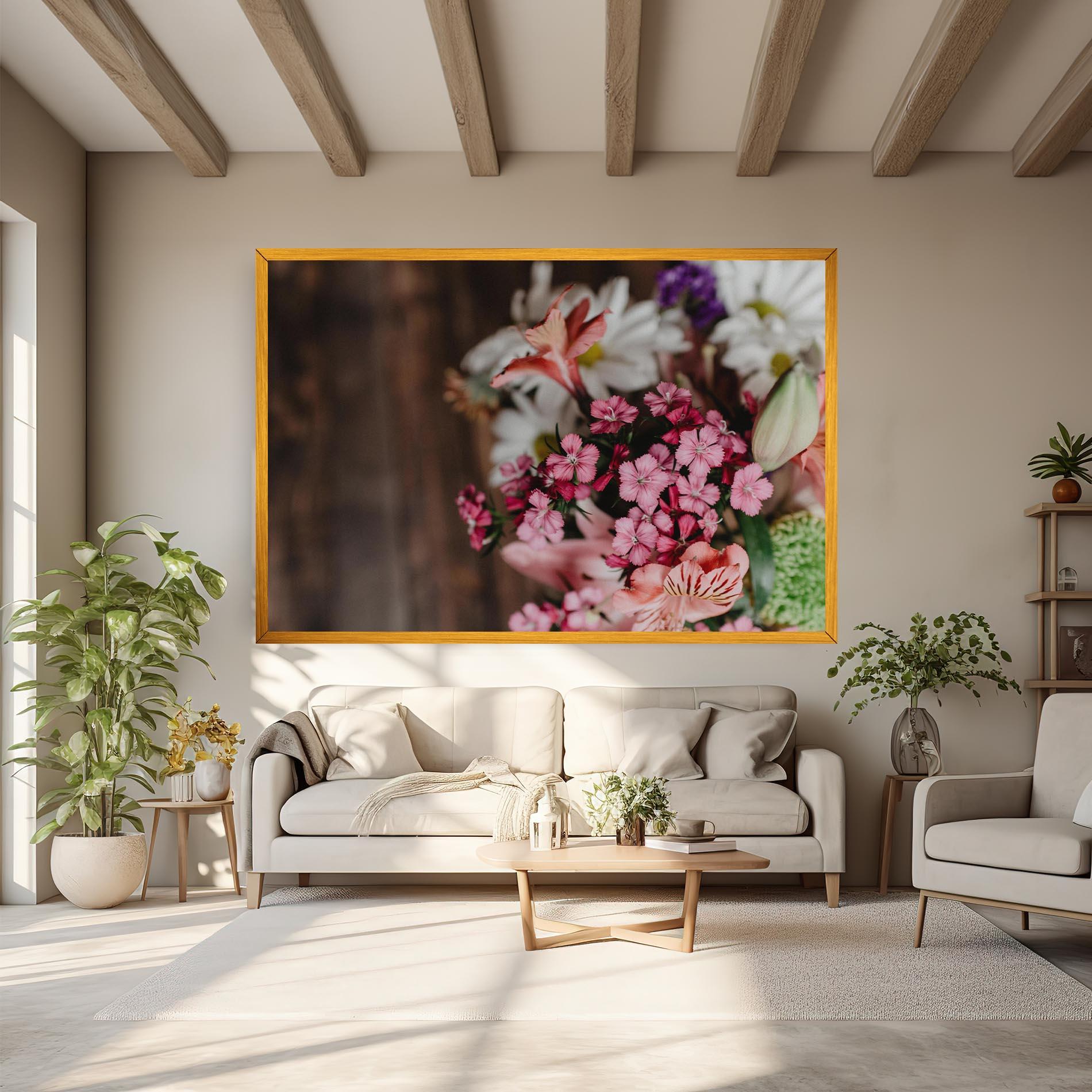 Vászonkép Small Flowers Bouquet mockup 6